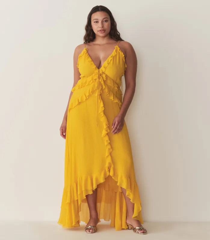 EVELINA DRESS -- GOLDEN ACACIA sold by Doen