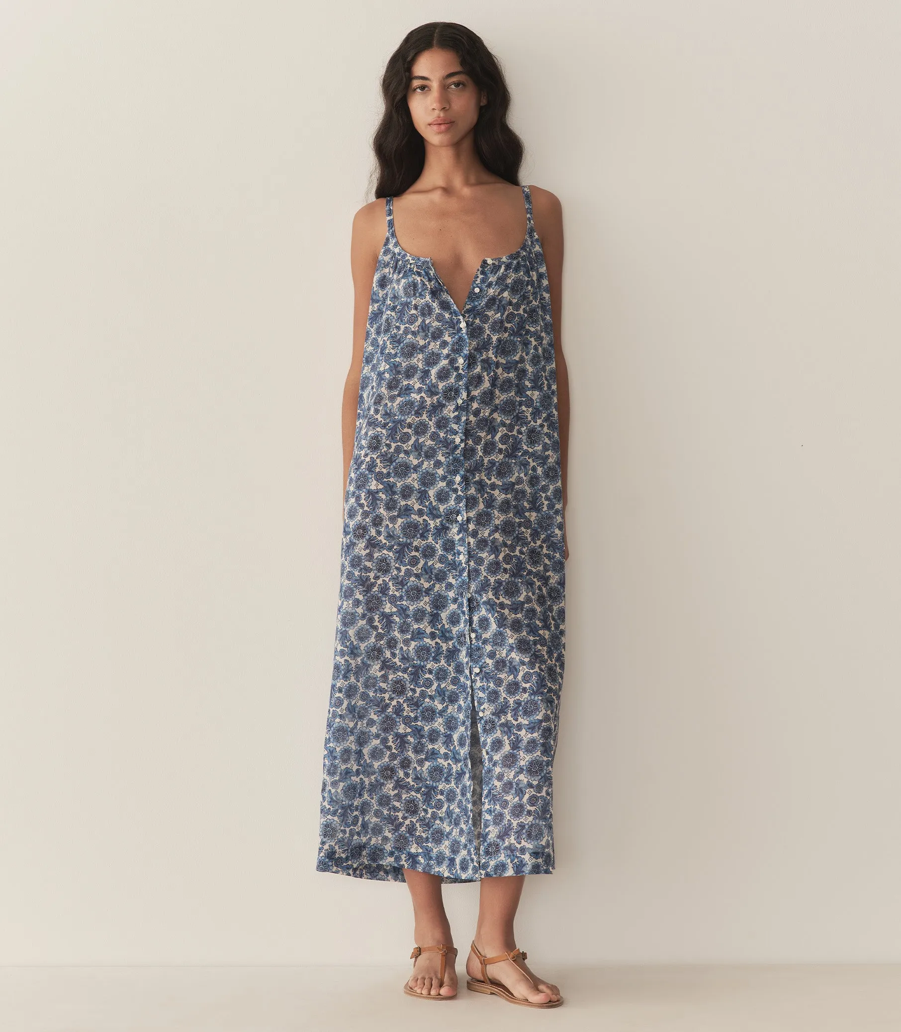 NEVITA DRESS -- BLEU SOLEIL FLEURIT sold by Doen product image thumbnail 4