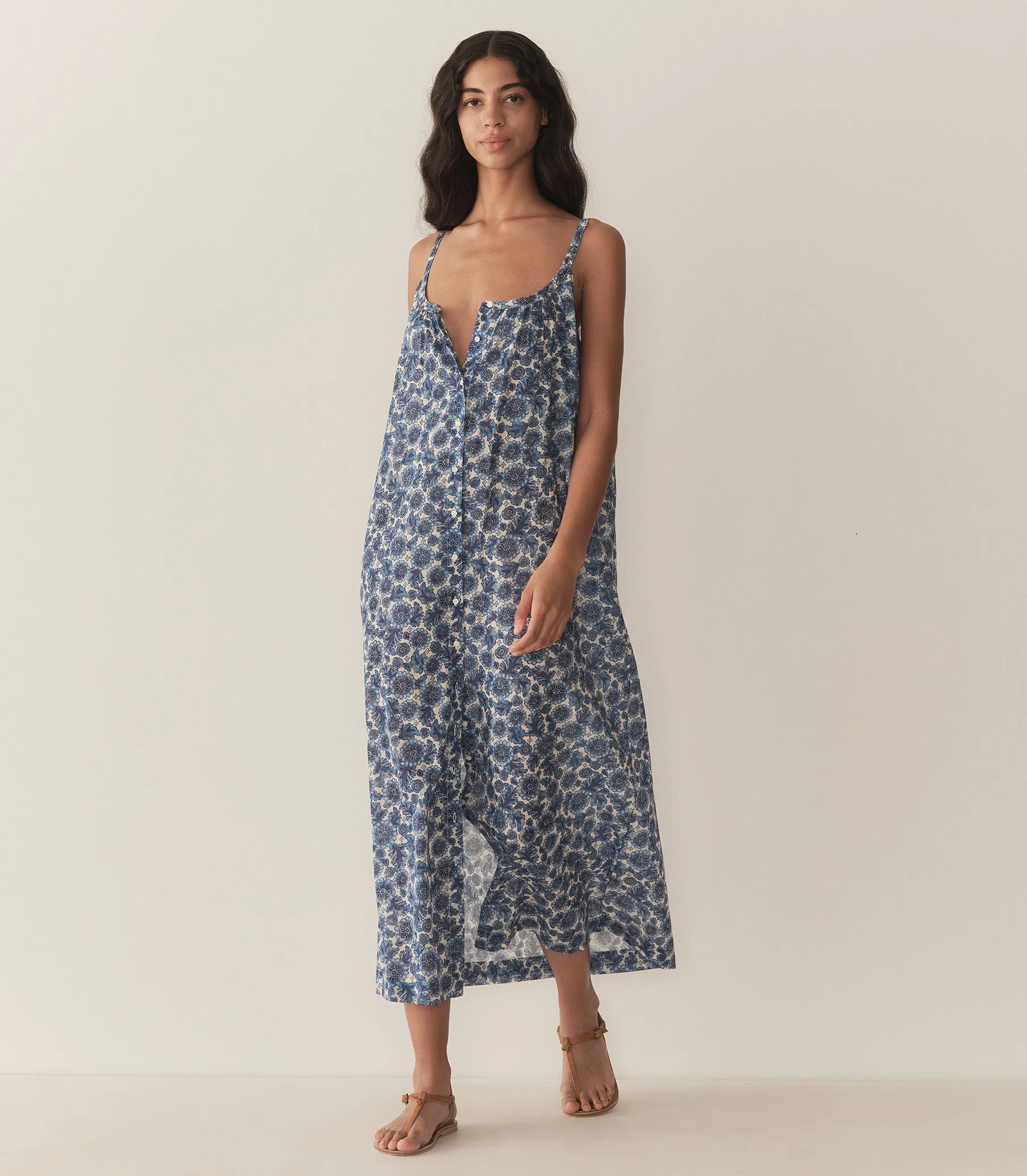 NEVITA DRESS -- BLEU SOLEIL FLEURIT sold by Doen product image thumbnail 3