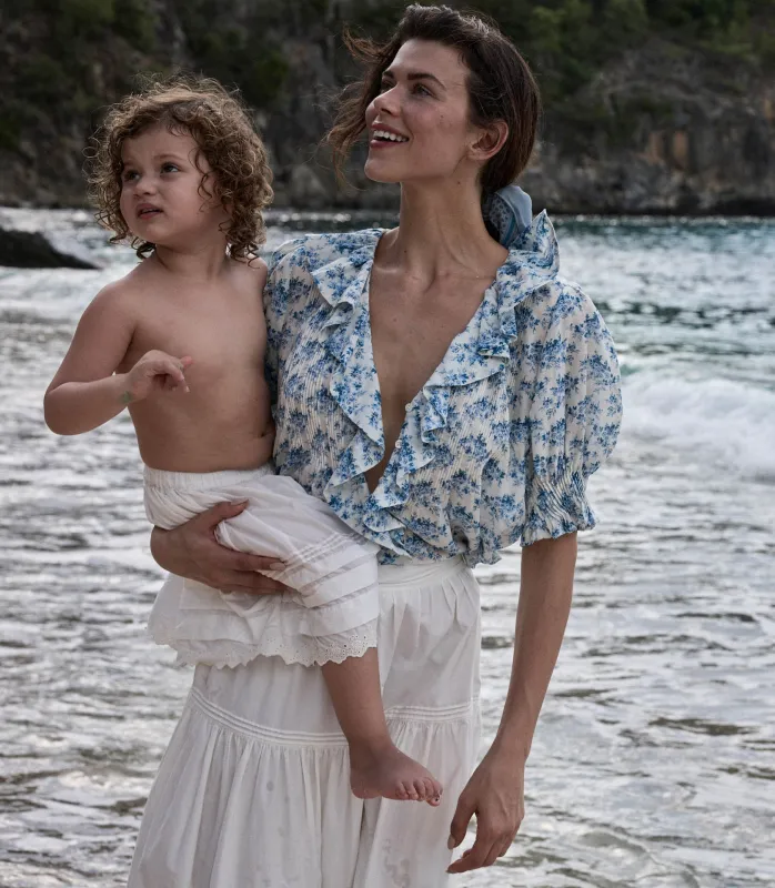 HMD -- HENRI TOP -- BLEU ROSIER FLORAL sold by Doen
