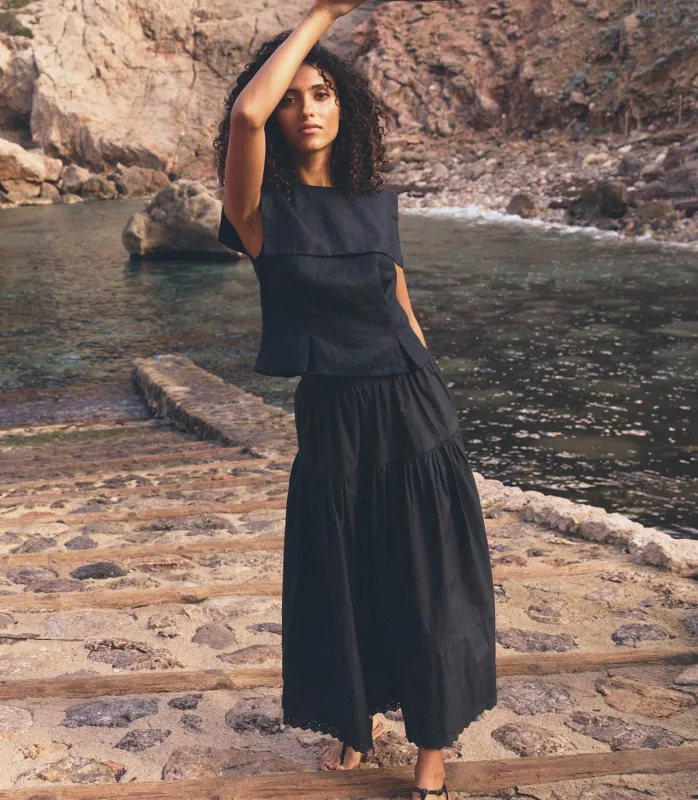 HMD -- SEBASTIANE SKIRT -- NIGHT SKY sold by Doen