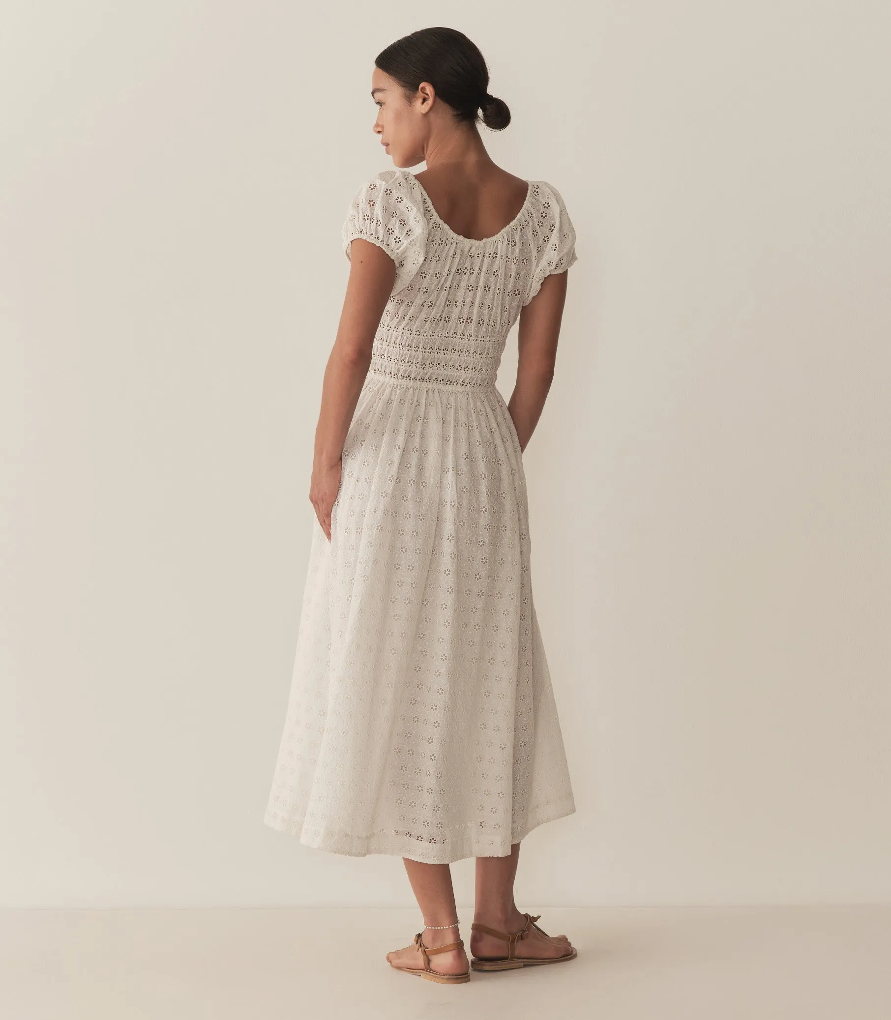 QUINN DRESS -- SALT EYELET sold by Doen product image thumbnail 3