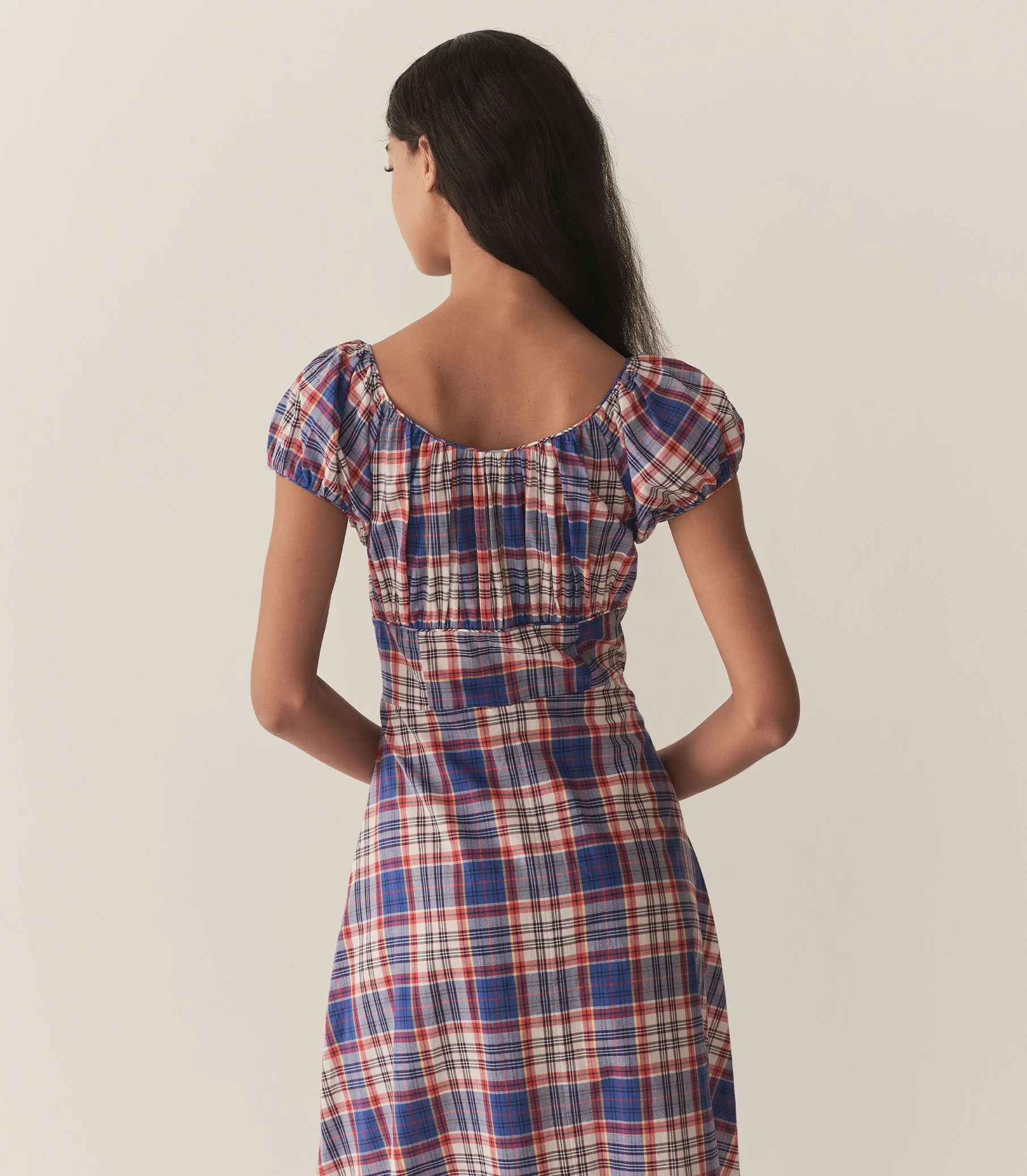 RAMONA DRESS -- COTE D’AZUR PLAID sold by Doen product image thumbnail 4