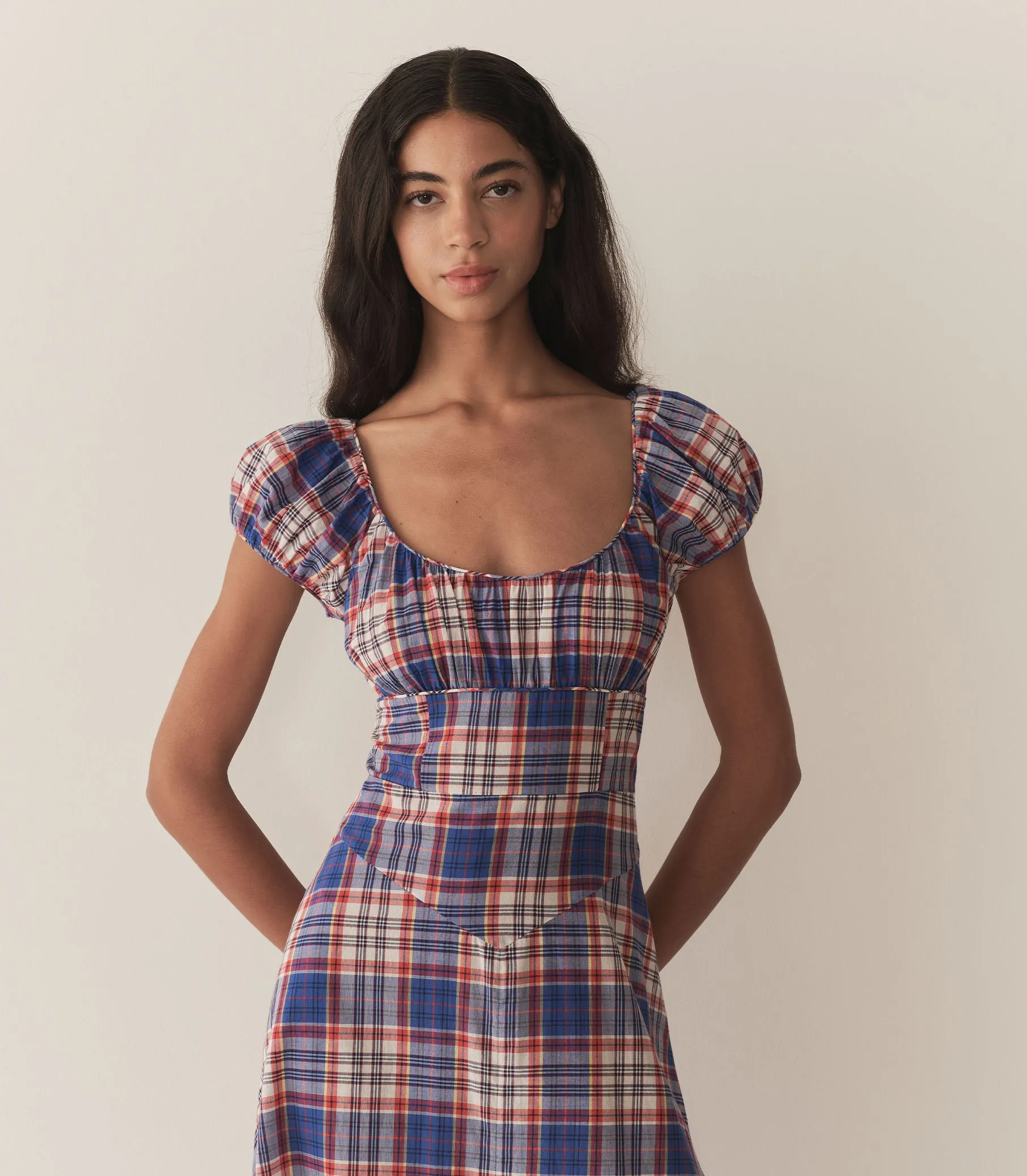RAMONA DRESS -- COTE D’AZUR PLAID sold by Doen product image thumbnail 2