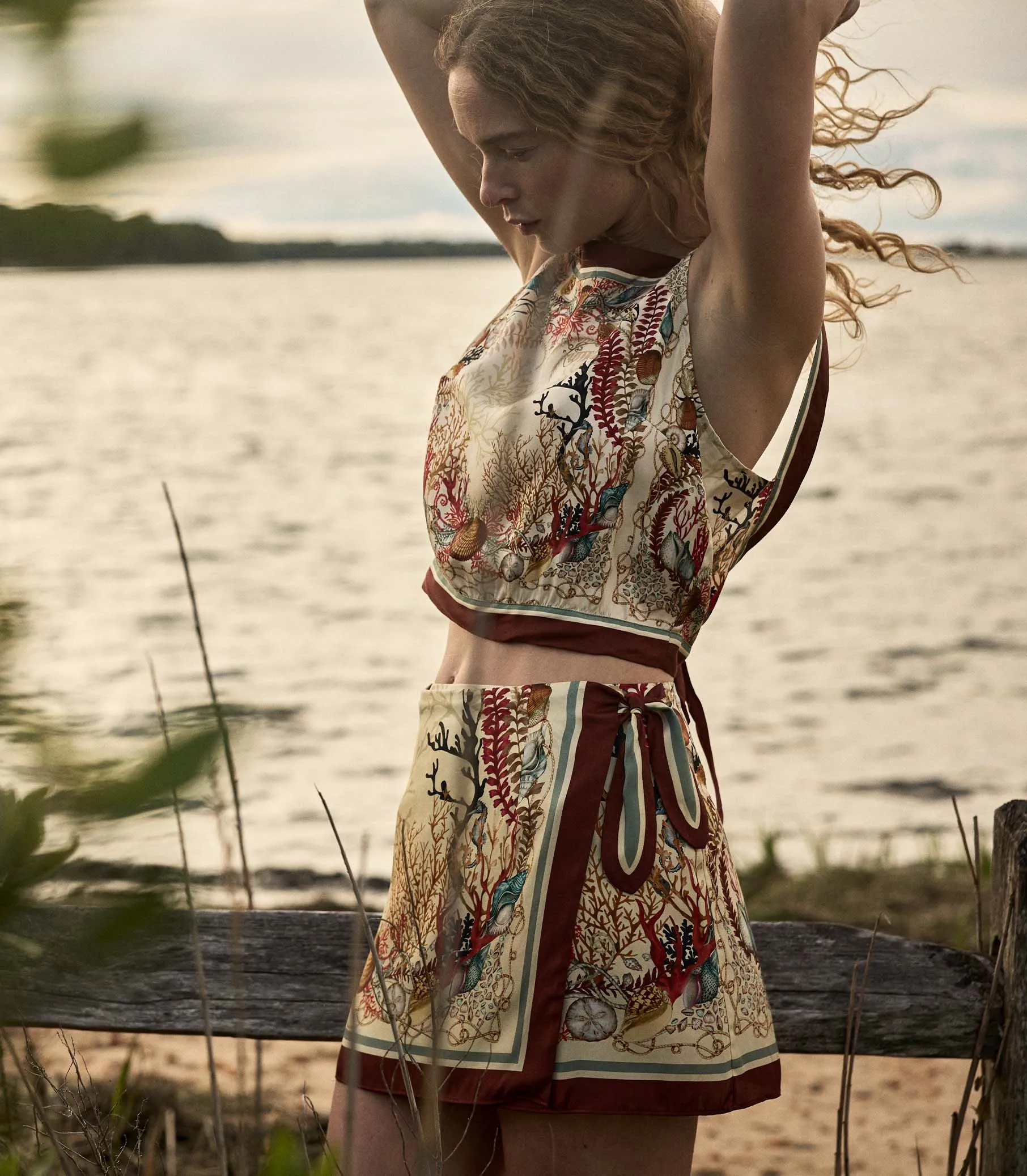 LINA SKIRT -- COQUILLAGES DES BIARRITZ sold by Doen