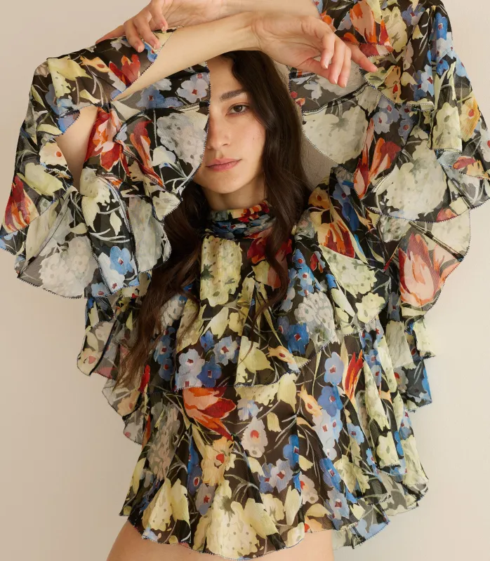 NINETTE TOP -- JARDIN DE VILLANDRY sold by Doen