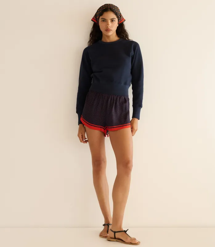 LOREN SHORT -- NAVY COLETTE DOT made by Doen
