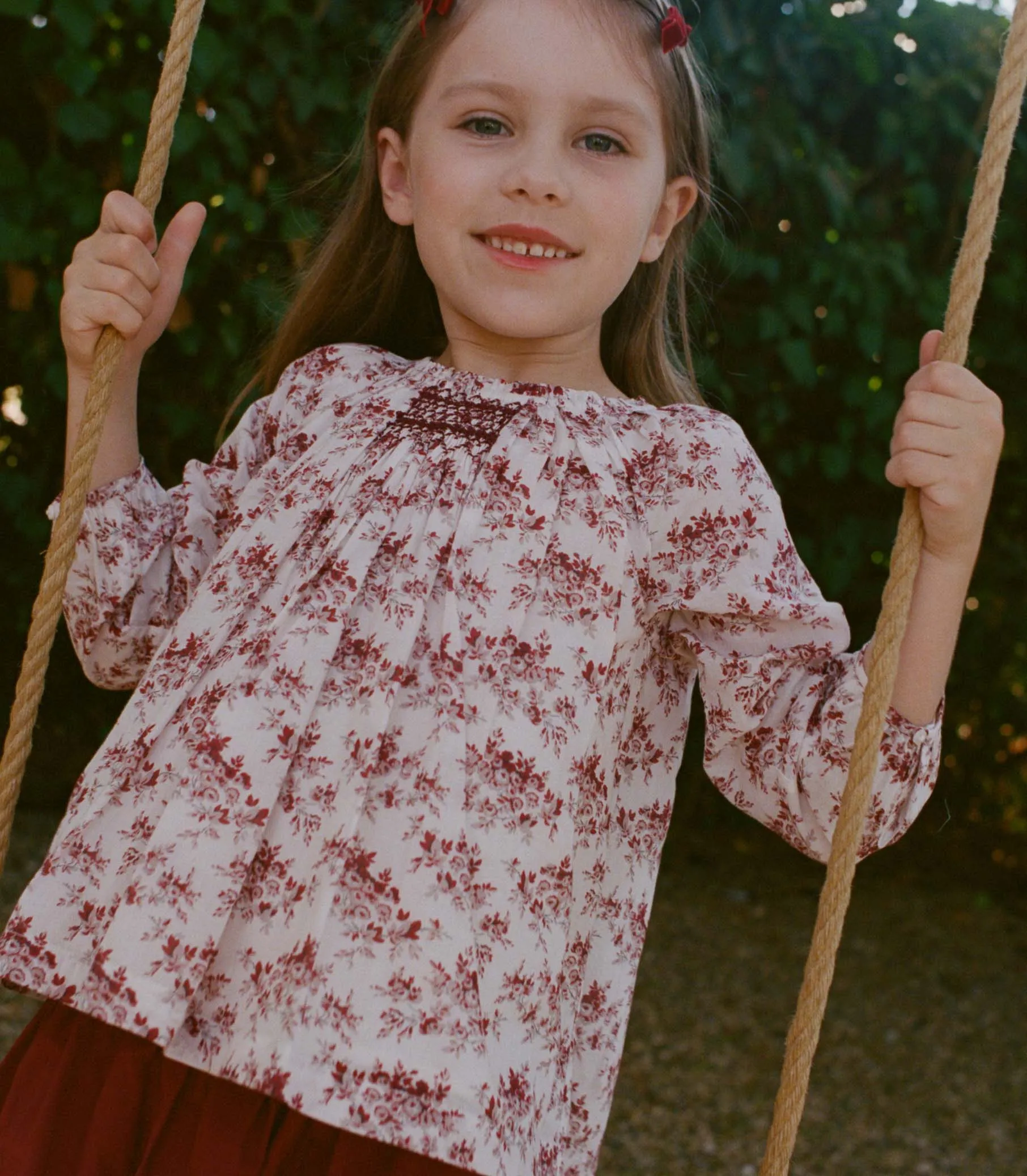 ISABEAU TOP -- IVORY ROSIER FLORAL sold by Doen