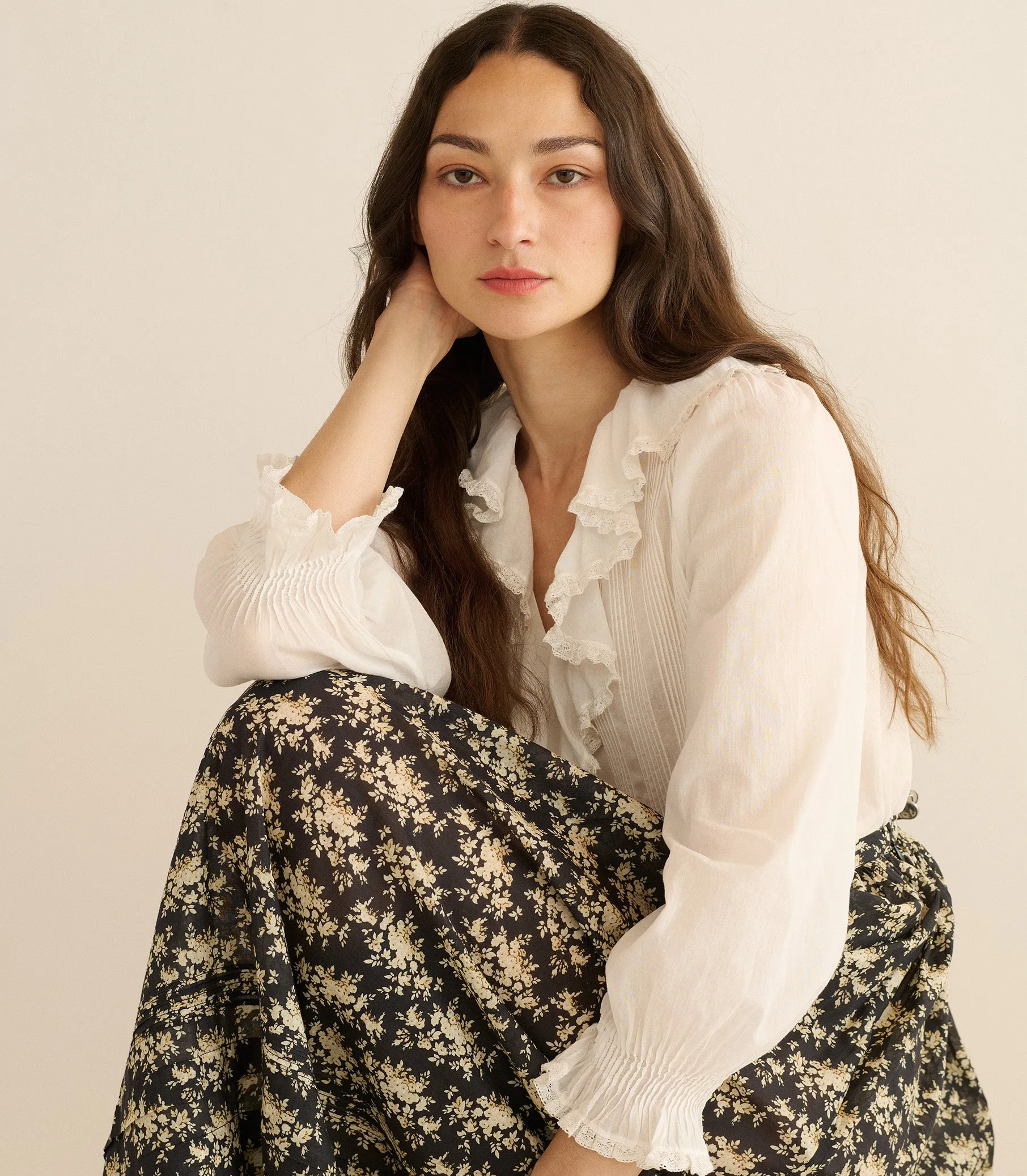 MARCIE SKIRT -- NOIR ROSIER FLORAL sold by Doen product image thumbnail 4