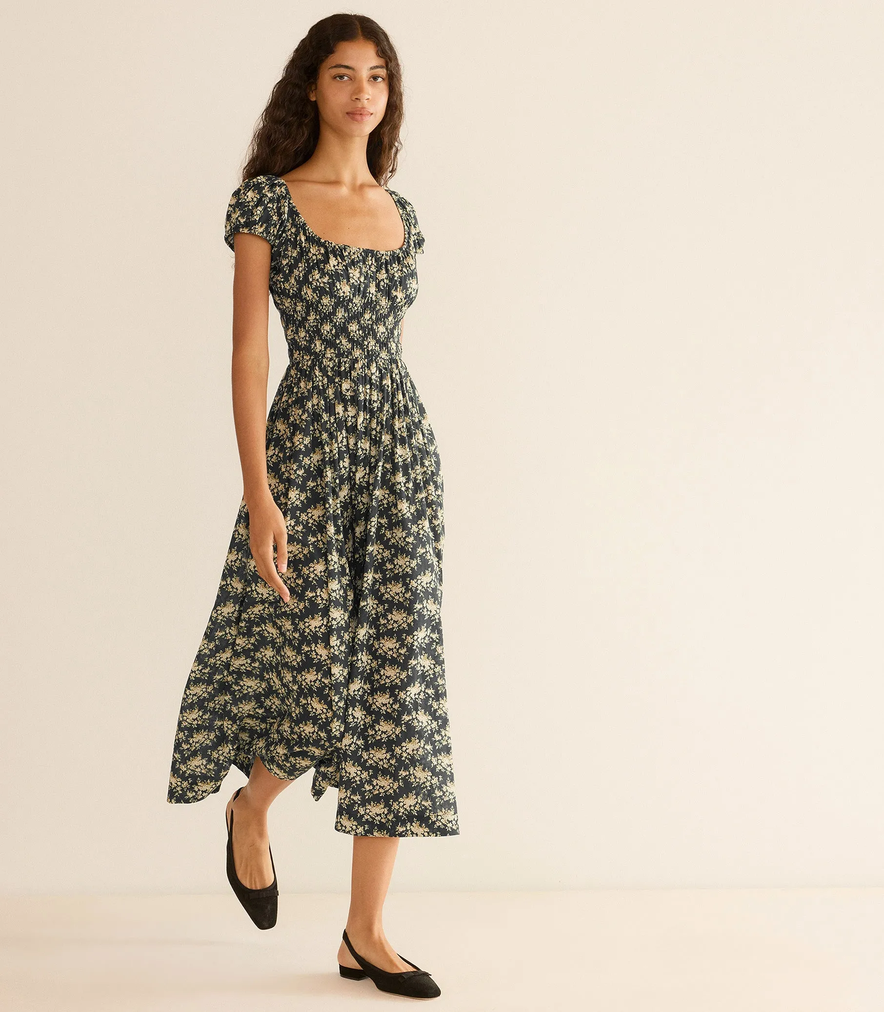 QUINLEY DRESS -- NOIR ROSIER FLORAL sold by Doen product image thumbnail 4