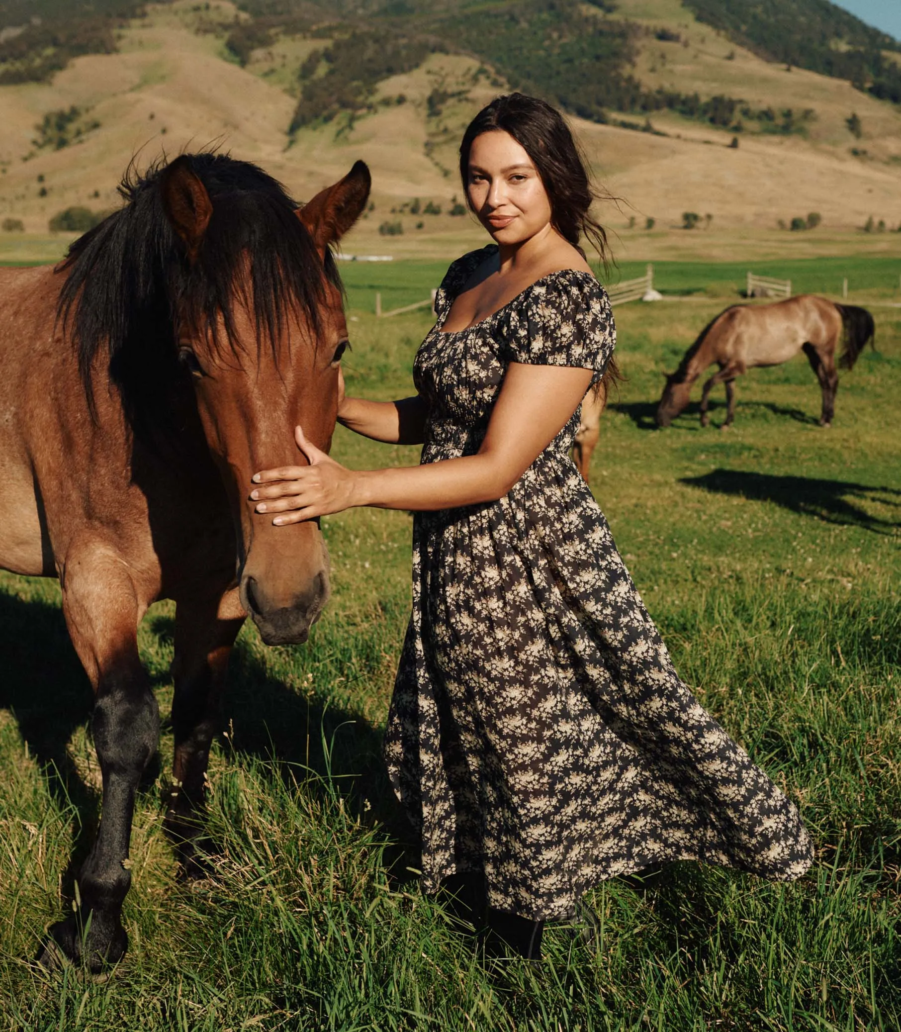 QUINLEY DRESS -- NOIR ROSIER FLORAL sold by Doen product image thumbnail 3