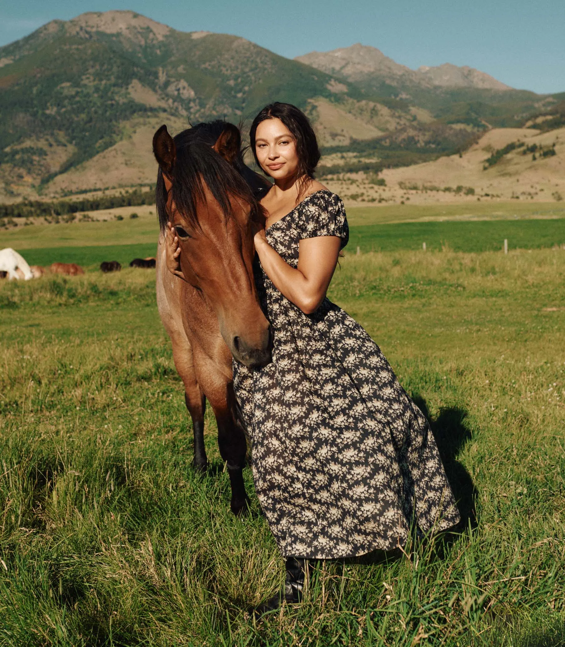 QUINLEY DRESS -- NOIR ROSIER FLORAL sold by Doen product image thumbnail 2