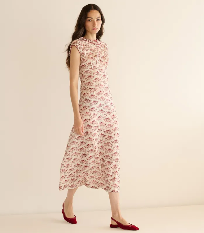 RAPHAELA DRESS -- IVORY ROSIER FLORAL sold by Doen