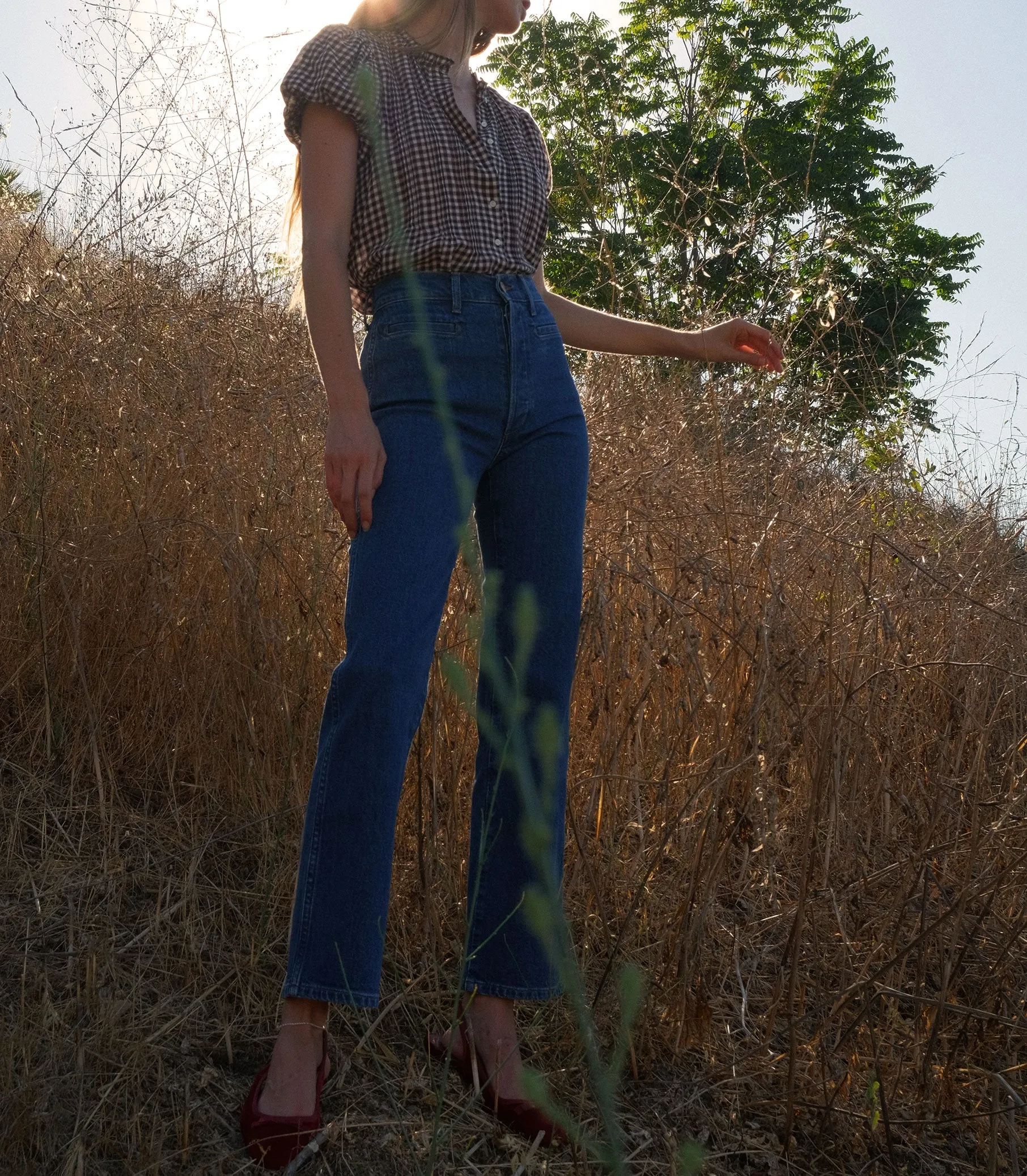 MILLIE TOP -- DELPHINE PLAID sold by Doen product image thumbnail 3