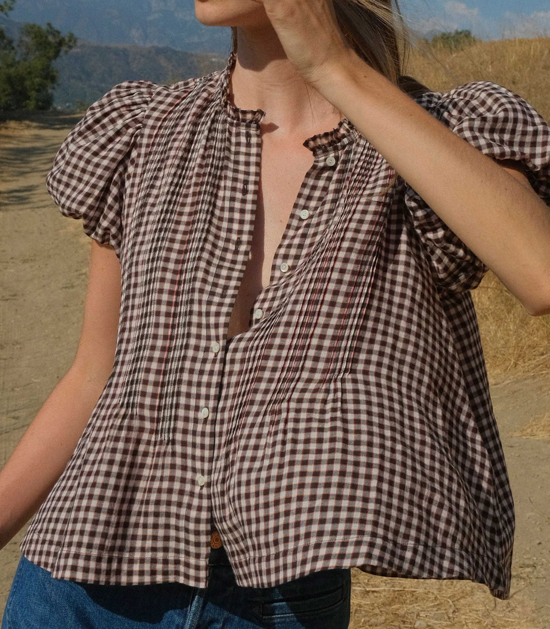 MILLIE TOP -- DELPHINE PLAID sold by Doen product image thumbnail 5