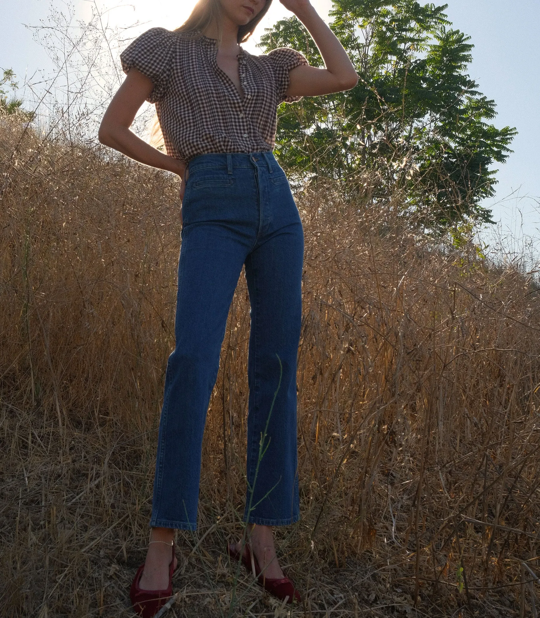 MILLIE TOP -- DELPHINE PLAID sold by Doen product image thumbnail 2