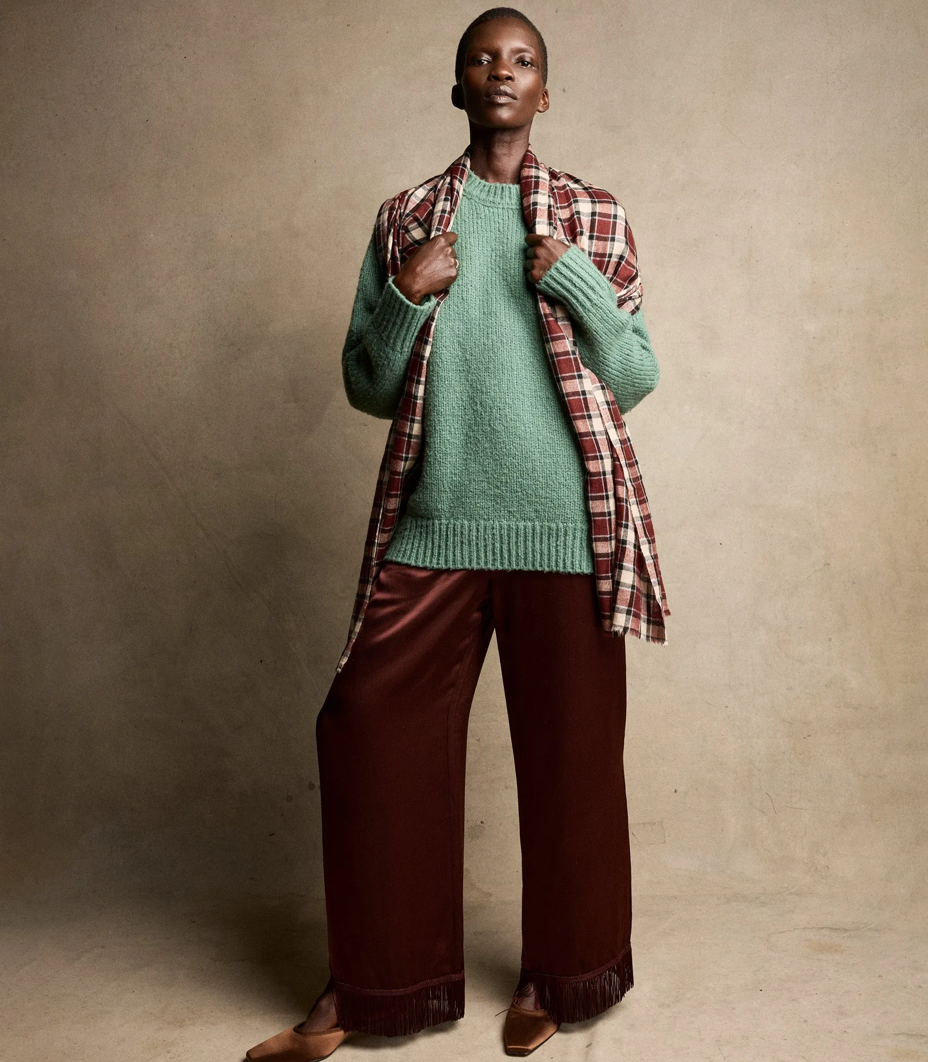 PASHMINA SCARF -- NORFOLK PLAID sold by Doen product image thumbnail 2