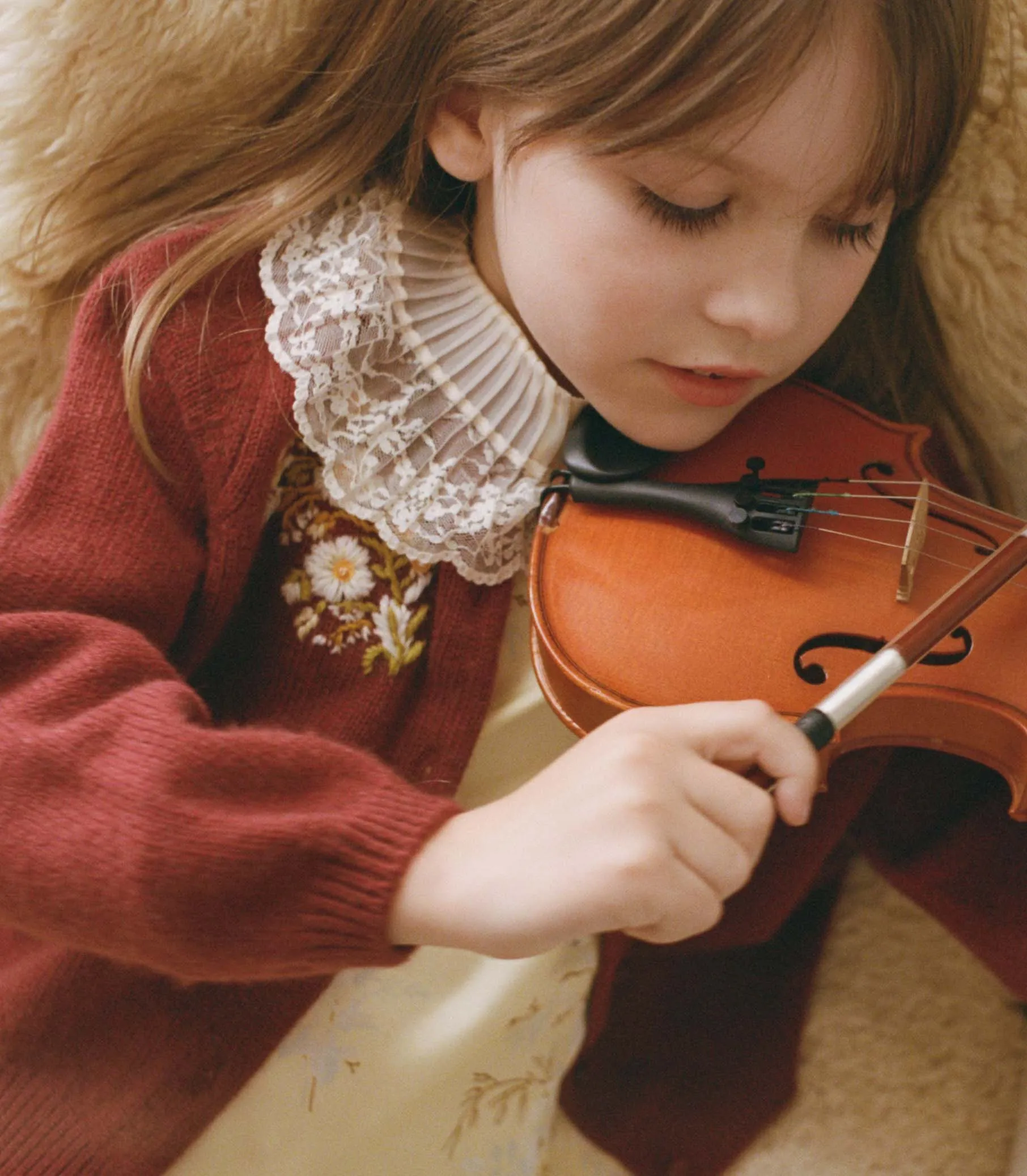 BABETTE CASHMERE CARDIGAN -- MALBEC FLORAL EMBROIDERY sold by Doen product image thumbnail 4