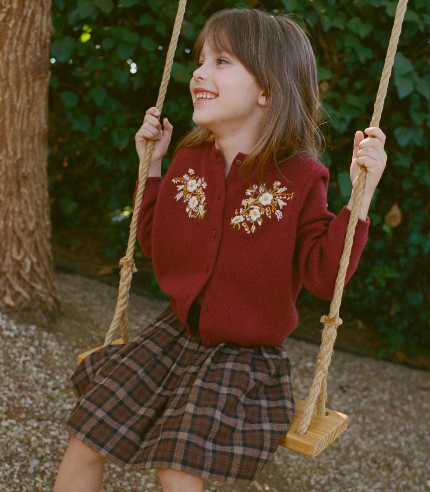 BABETTE CASHMERE CARDIGAN -- MALBEC FLORAL EMBROIDERY sold by Doen product image thumbnail 2