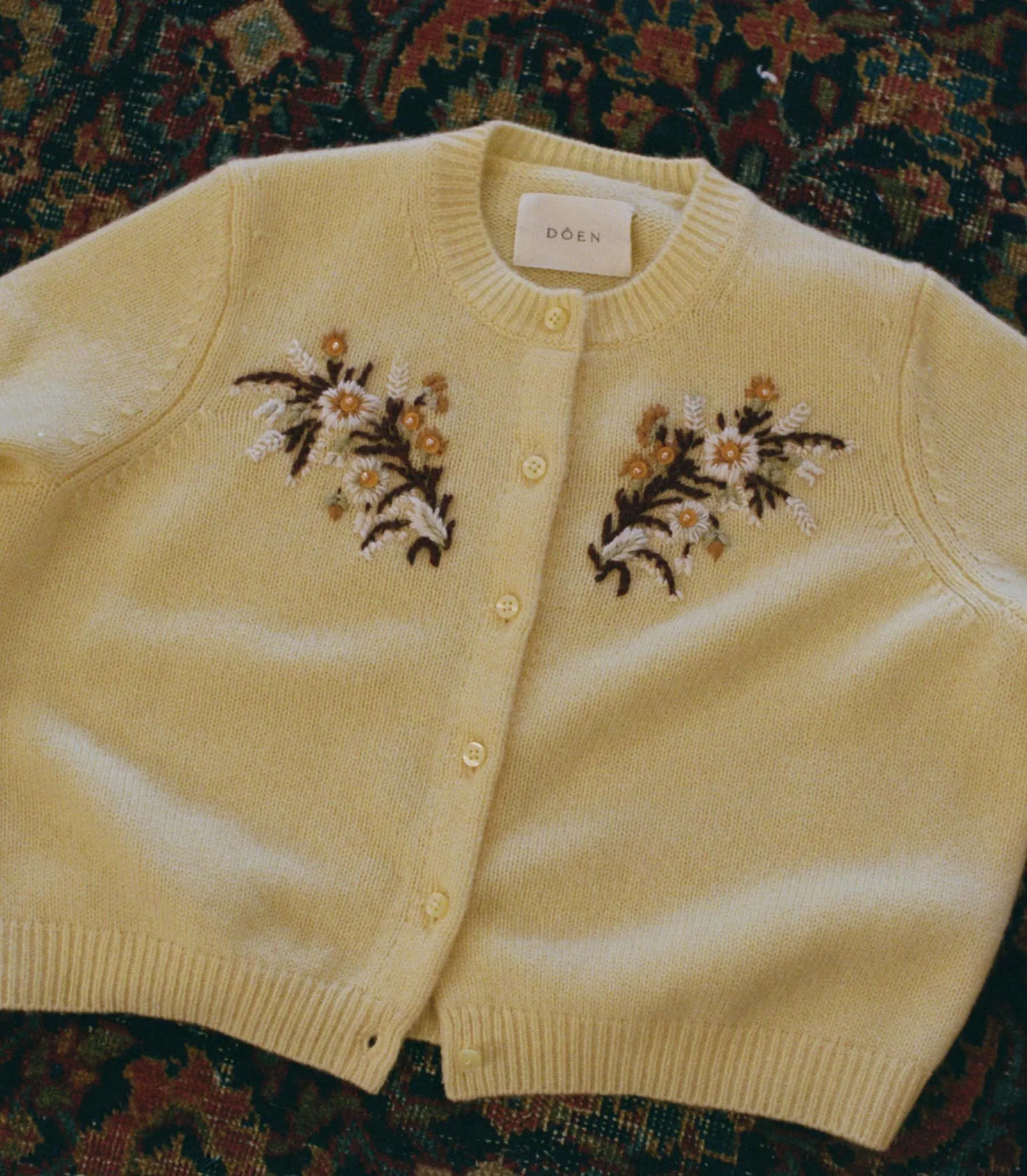 BABETTE CASHMERE CARDIGAN -- BUTTERCUP FLORAL EMBROIDERY sold by Doen product image thumbnail 3