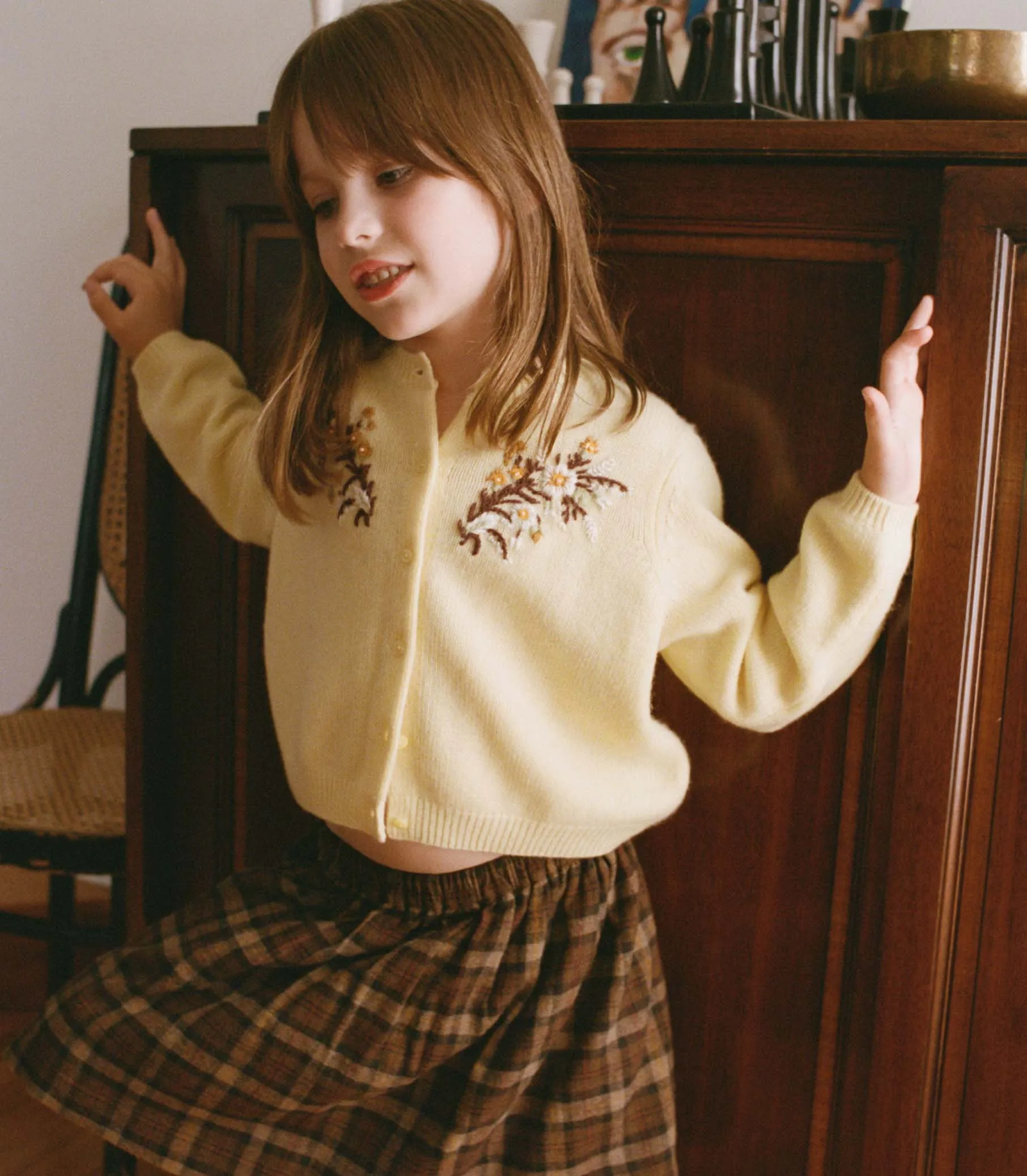BABETTE CASHMERE CARDIGAN -- BUTTERCUP FLORAL EMBROIDERY sold by Doen
