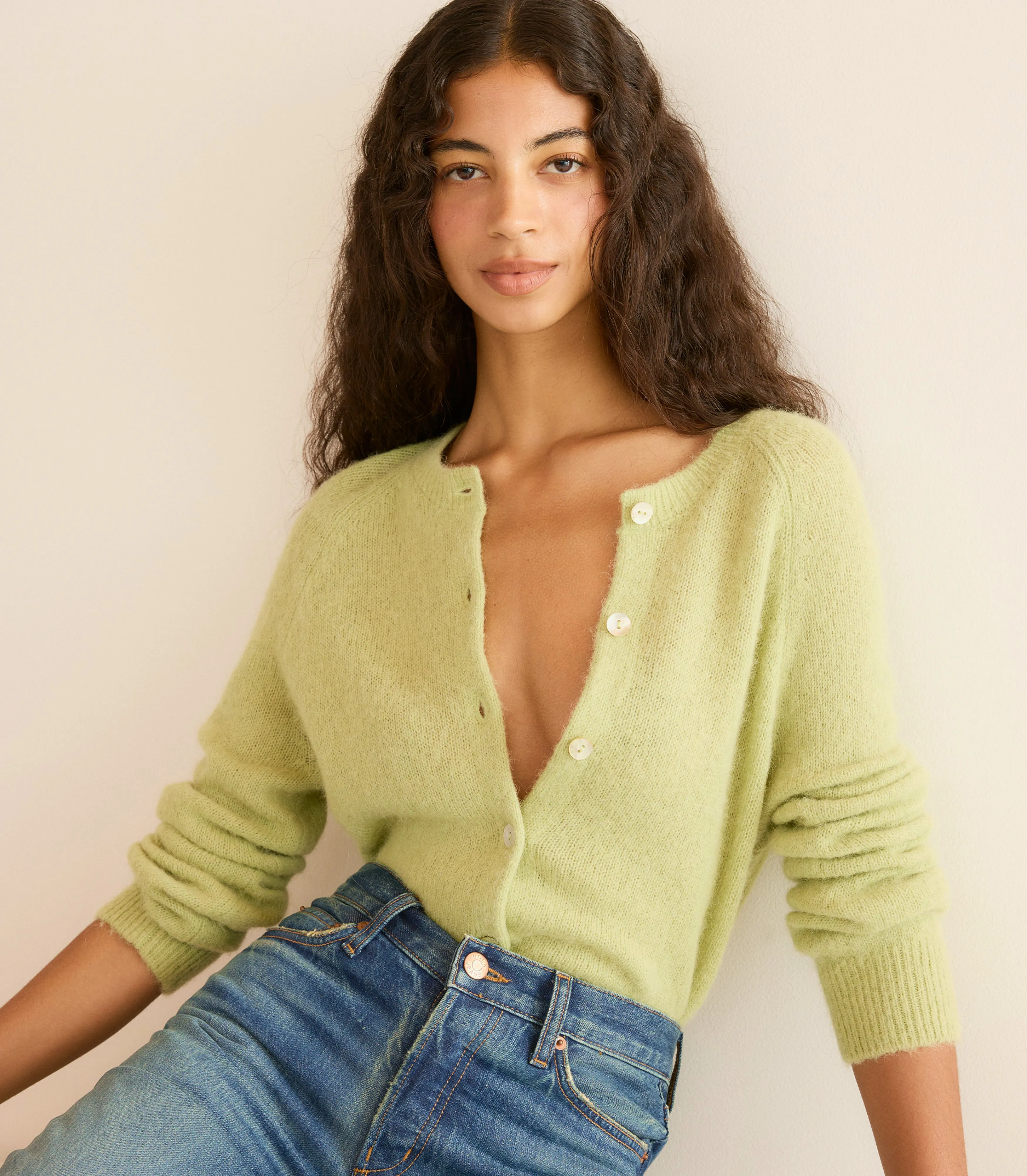 PETRA CARDIGAN -- FERNWOOD GREEN sold by Doen product image thumbnail 5