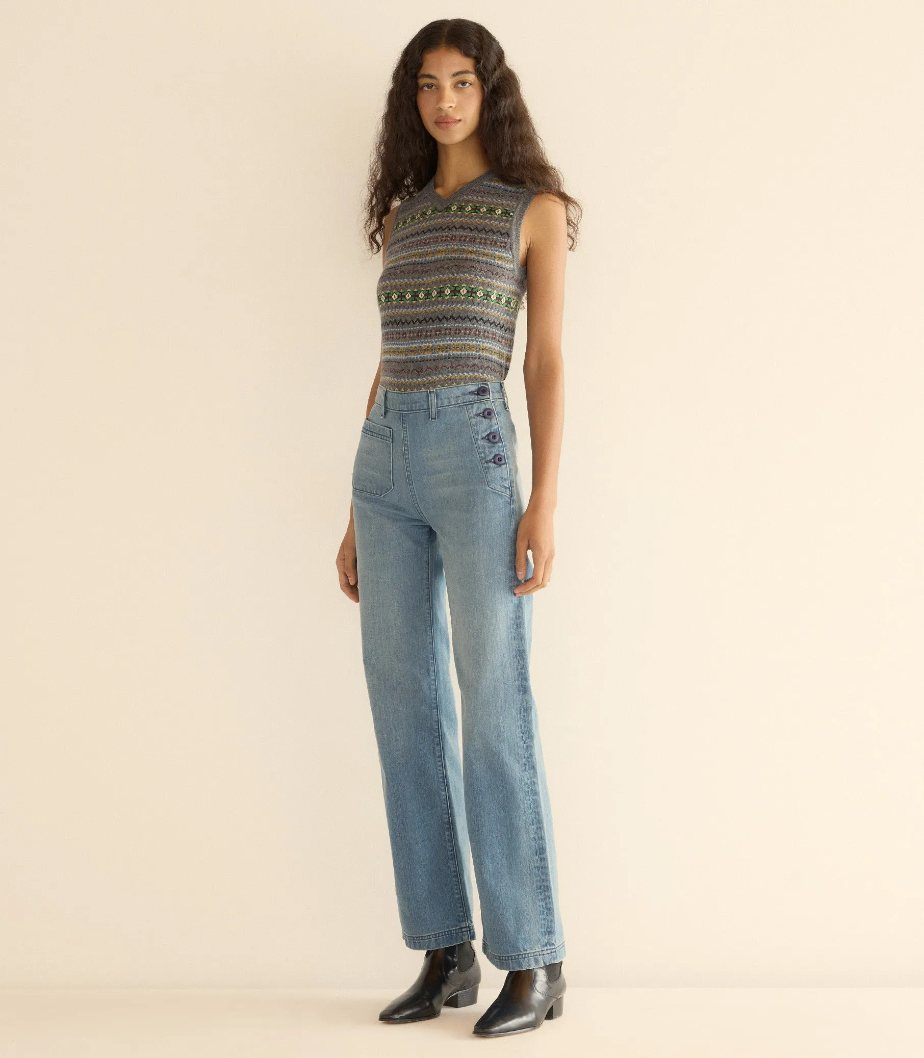 VINCENT VEST -- DASHWOOD FAIR ISLE sold by Doen product image thumbnail 4