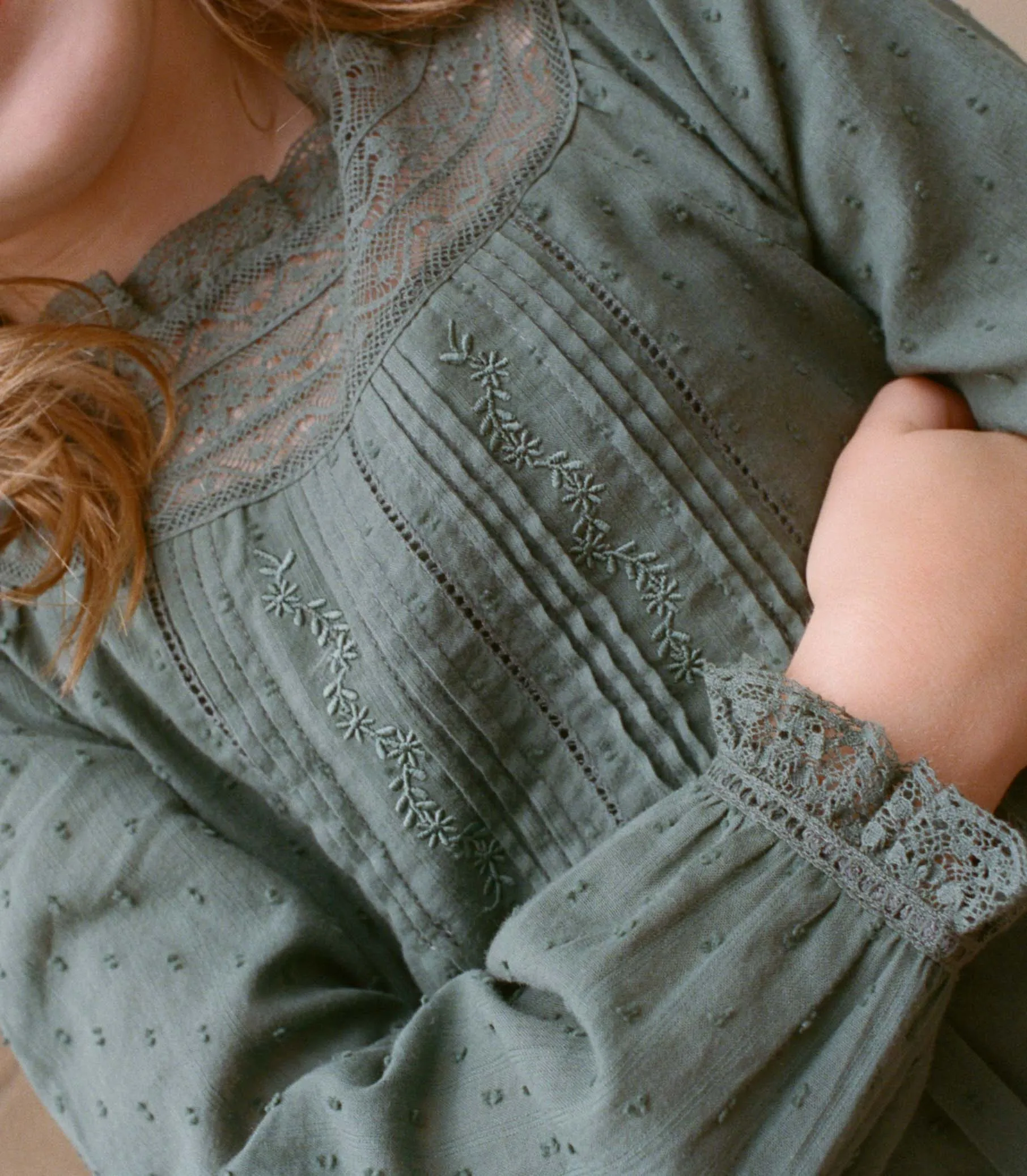 LILIA DRESS -- DUSTY PINE sold by Doen product image thumbnail 3