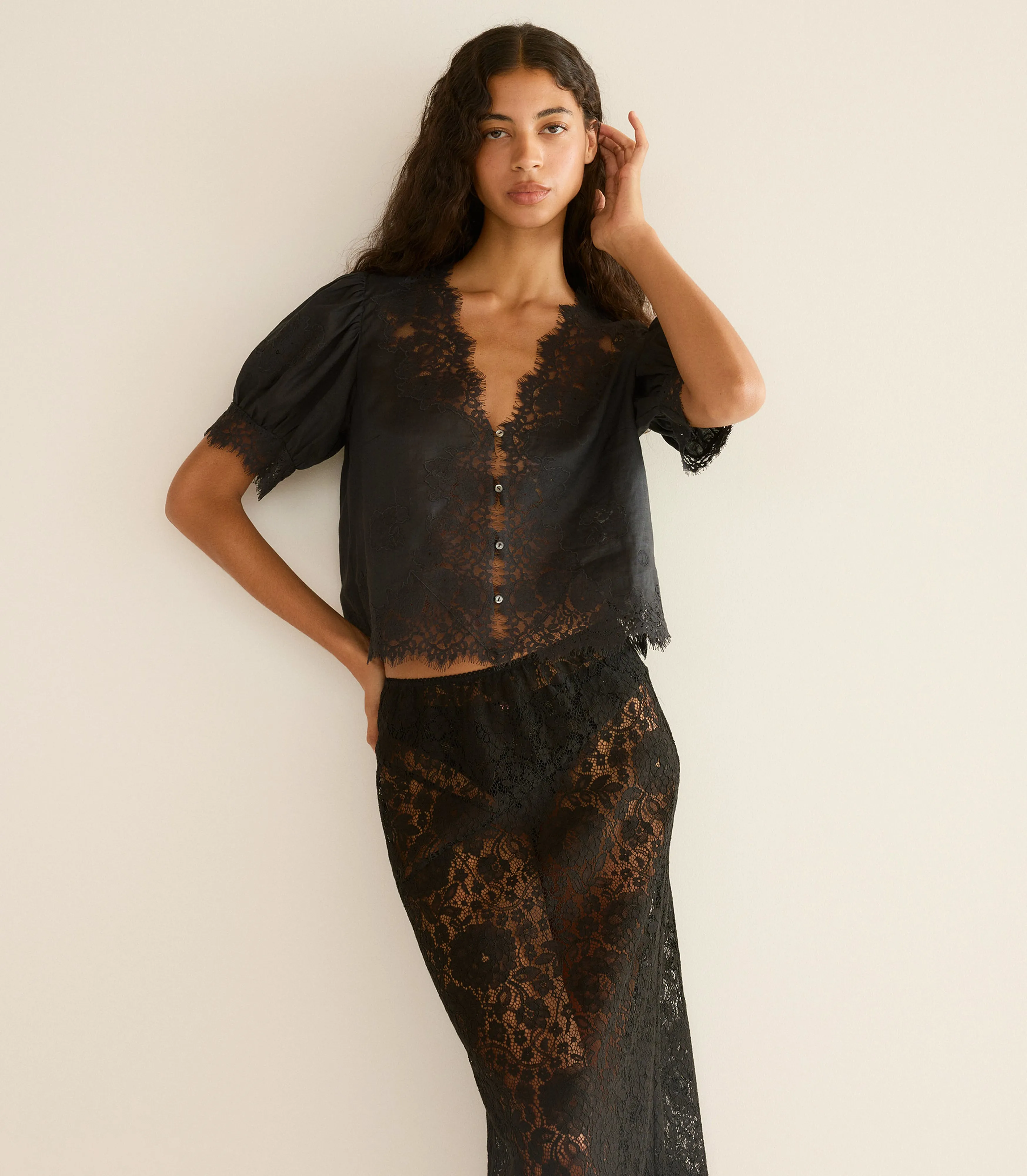 IDELLA TOP -- BLACK sold by Doen product image thumbnail 3