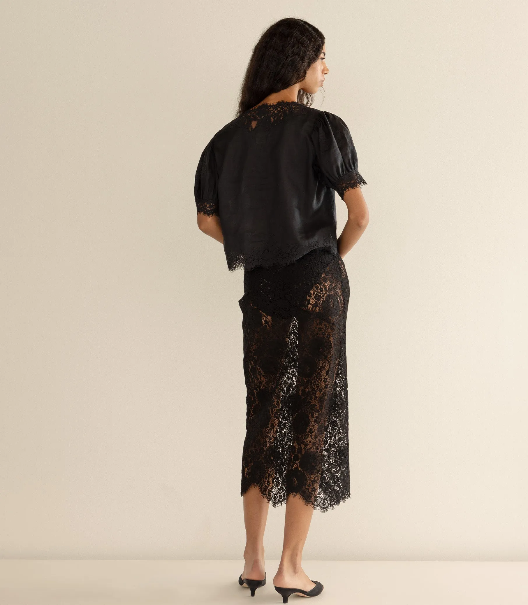 IDELLA TOP -- BLACK sold by Doen product image thumbnail 4