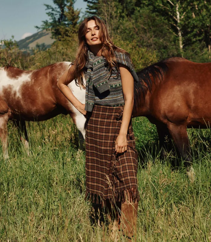 SASKIA SKIRT -- CORNWALL PLAID made by Doen