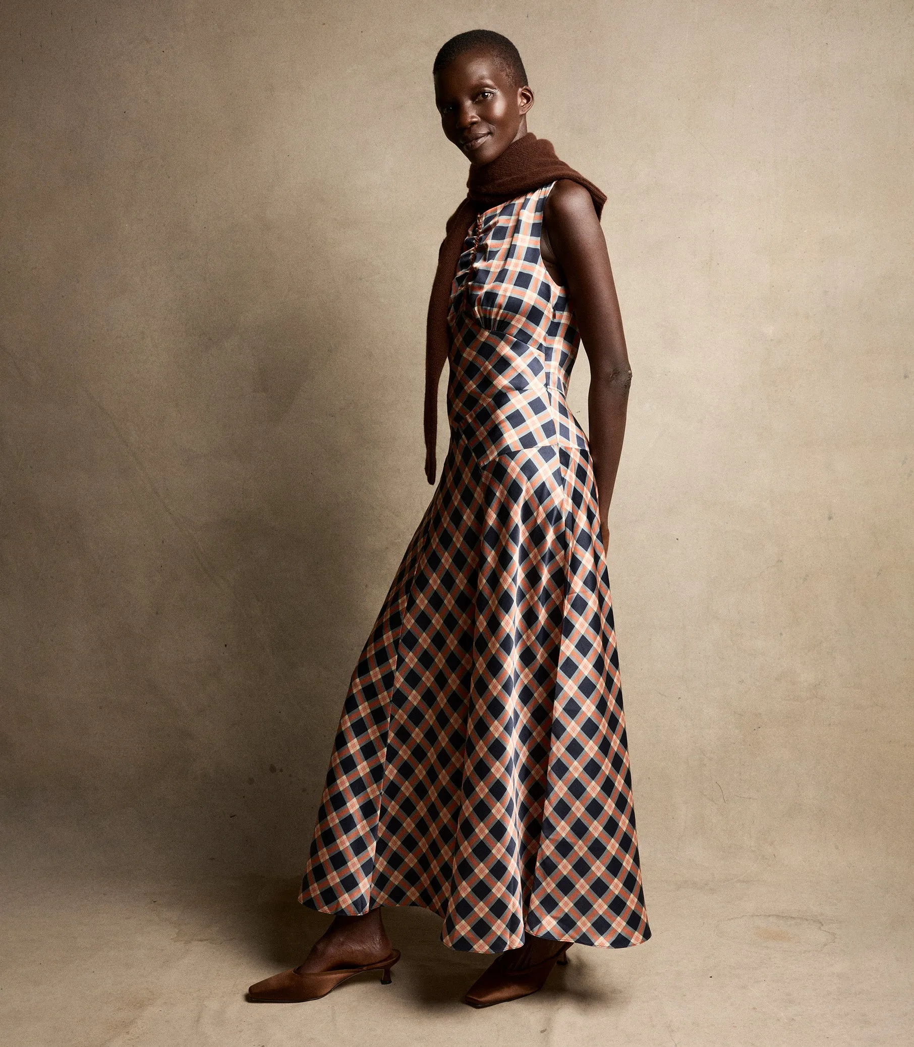 BRUNA DRESS -- GIVERNY PLAID sold by Doen product image thumbnail 3