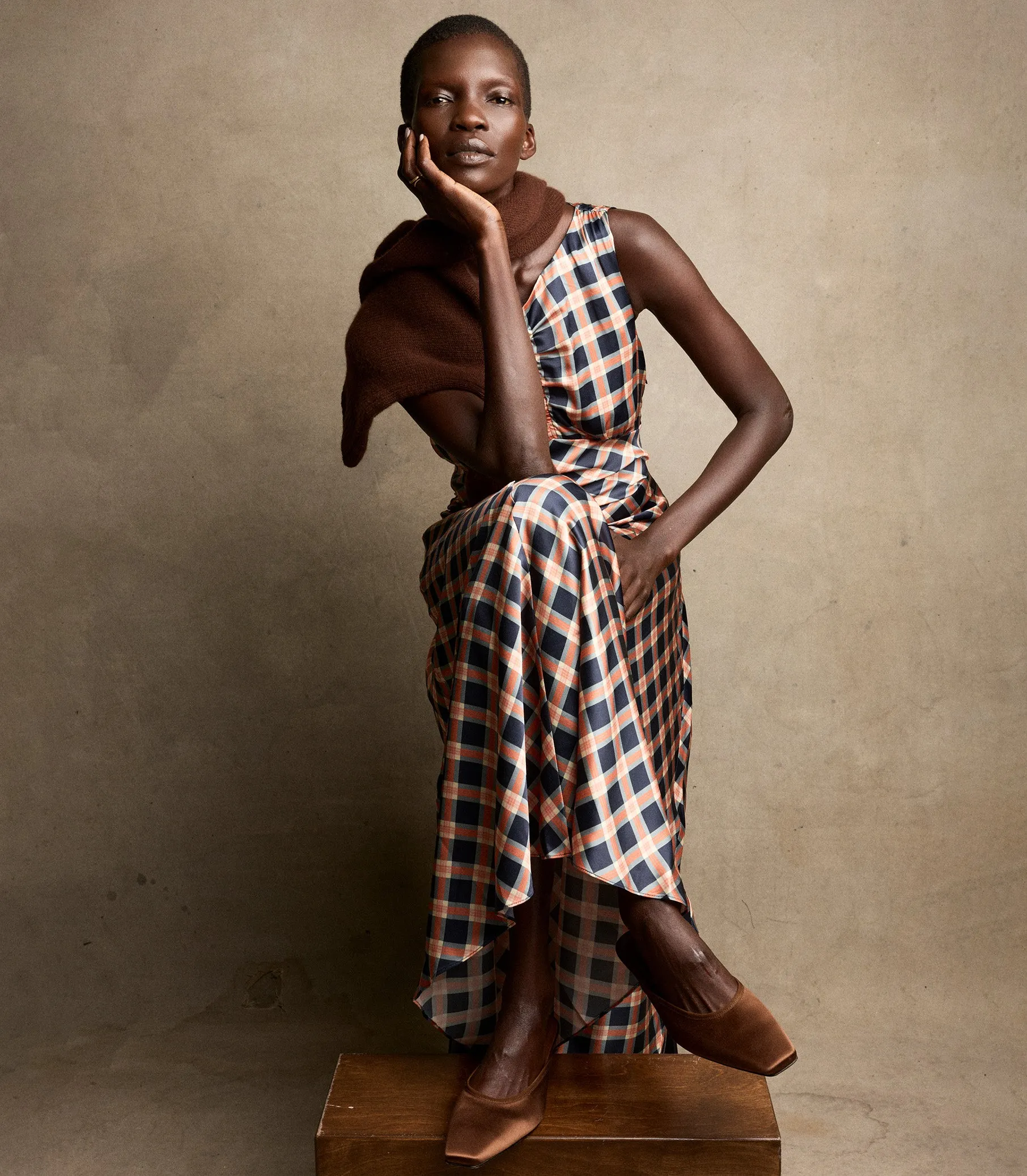 BRUNA DRESS -- GIVERNY PLAID sold by Doen product image thumbnail 4