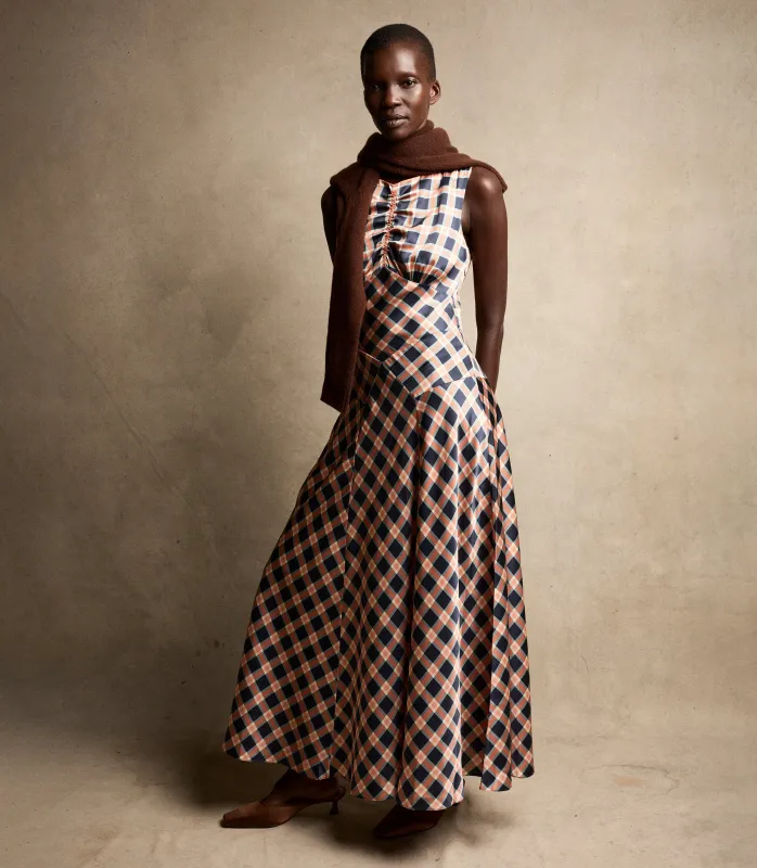 BRUNA DRESS -- GIVERNY PLAID sold by Doen