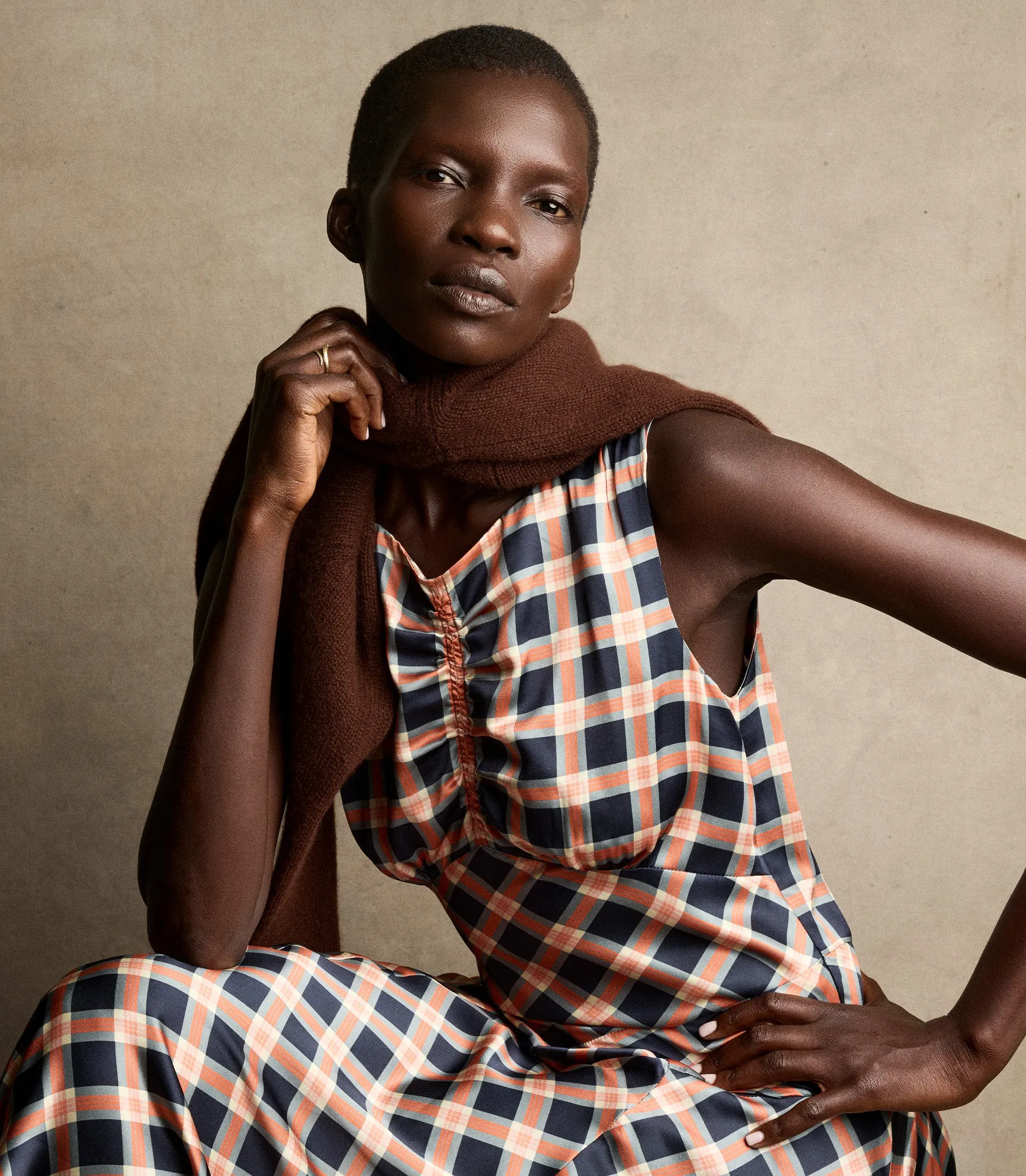 BRUNA DRESS -- GIVERNY PLAID sold by Doen product image thumbnail 2