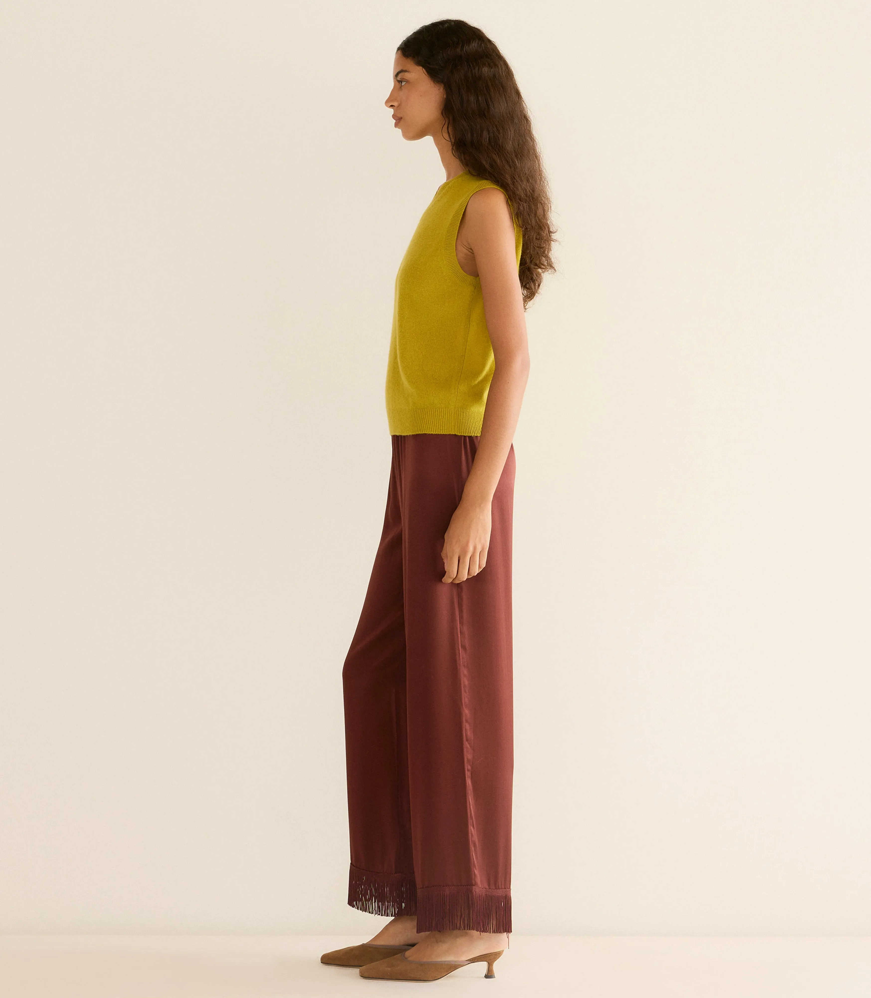 DAMIA CASHMERE VEST -- ANTIQUE MOSS sold by Doen product image thumbnail 4