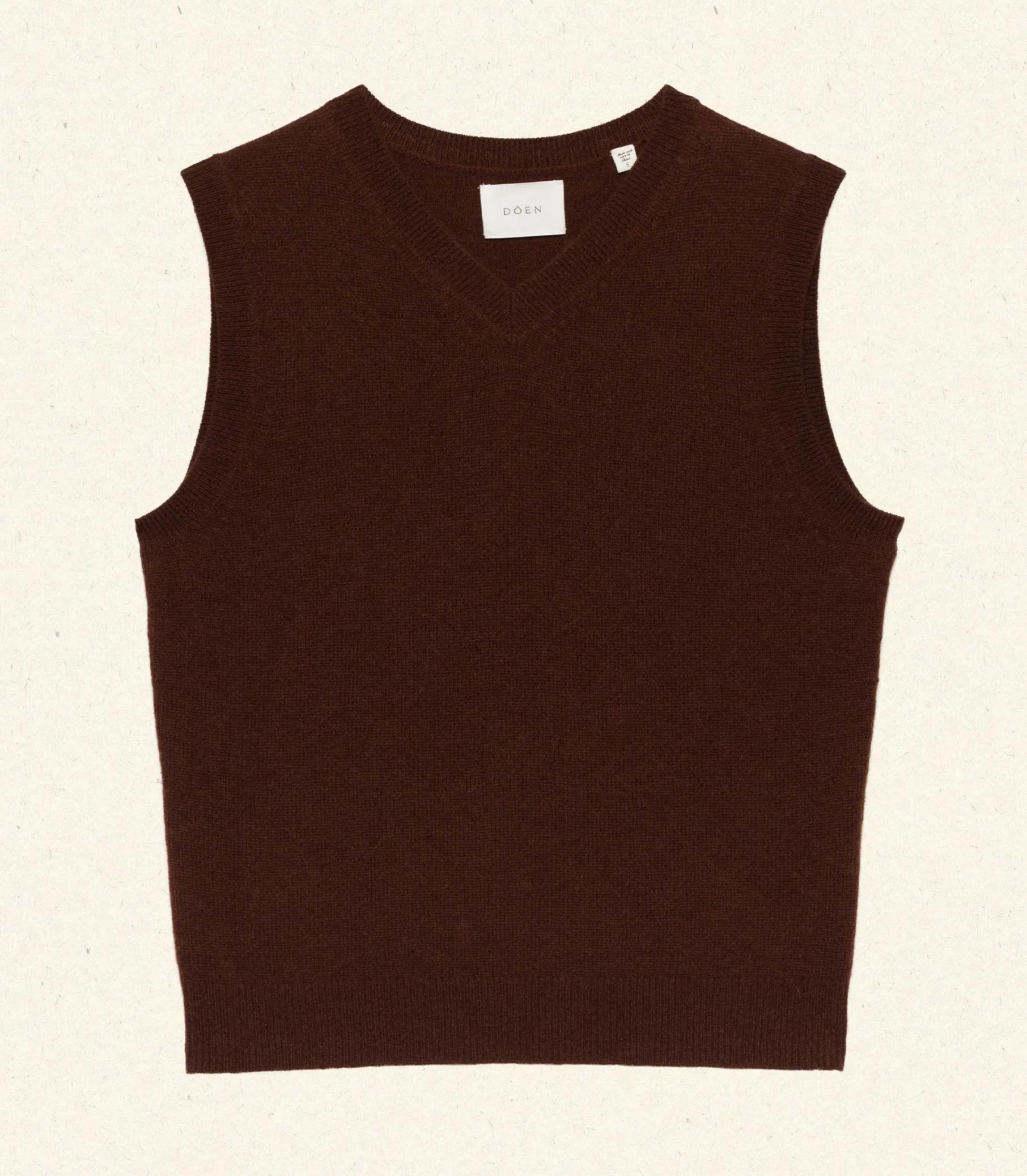 DAMIA CASHMERE VEST -- DARK UMBER sold by Doen product image thumbnail 5