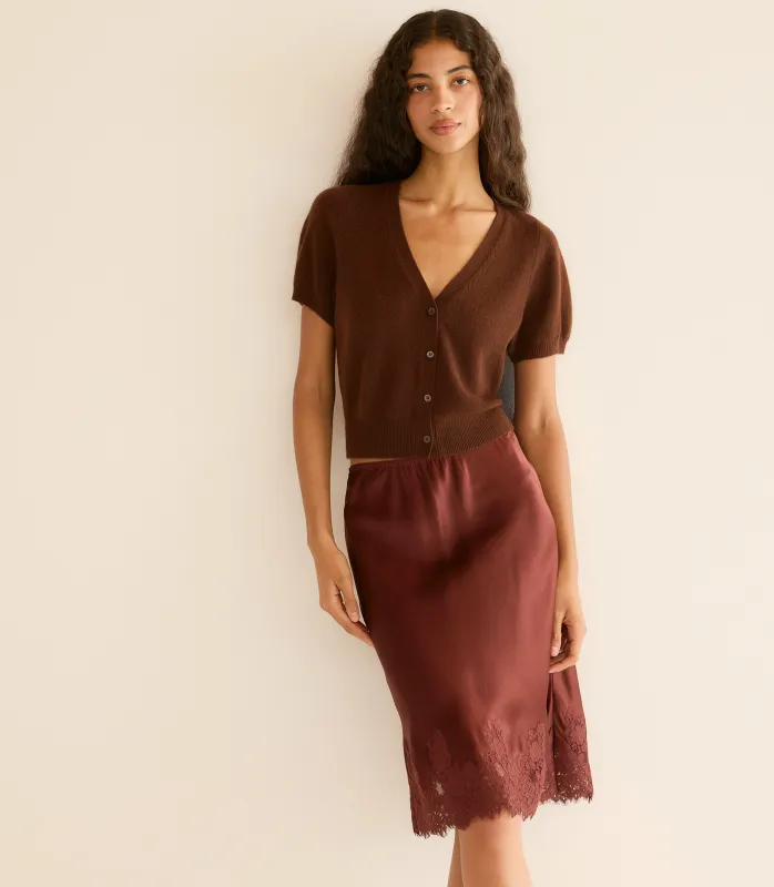 ARELLA CASHMERE CARDIGAN -- DARK UMBER sold by Doen