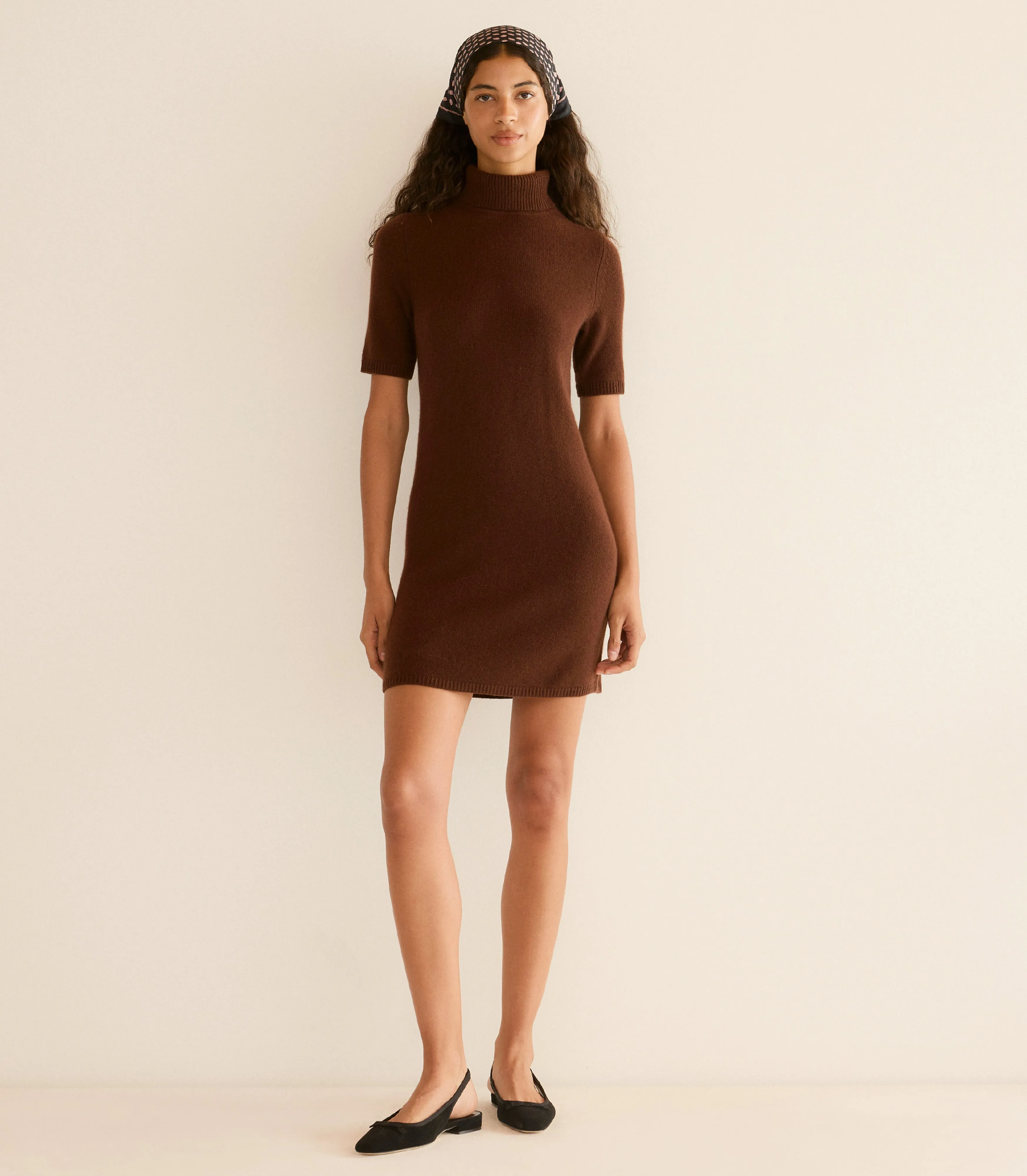 AGATHE CASHMERE DRESS -- DARK UMBER sold by Doen product image thumbnail 2