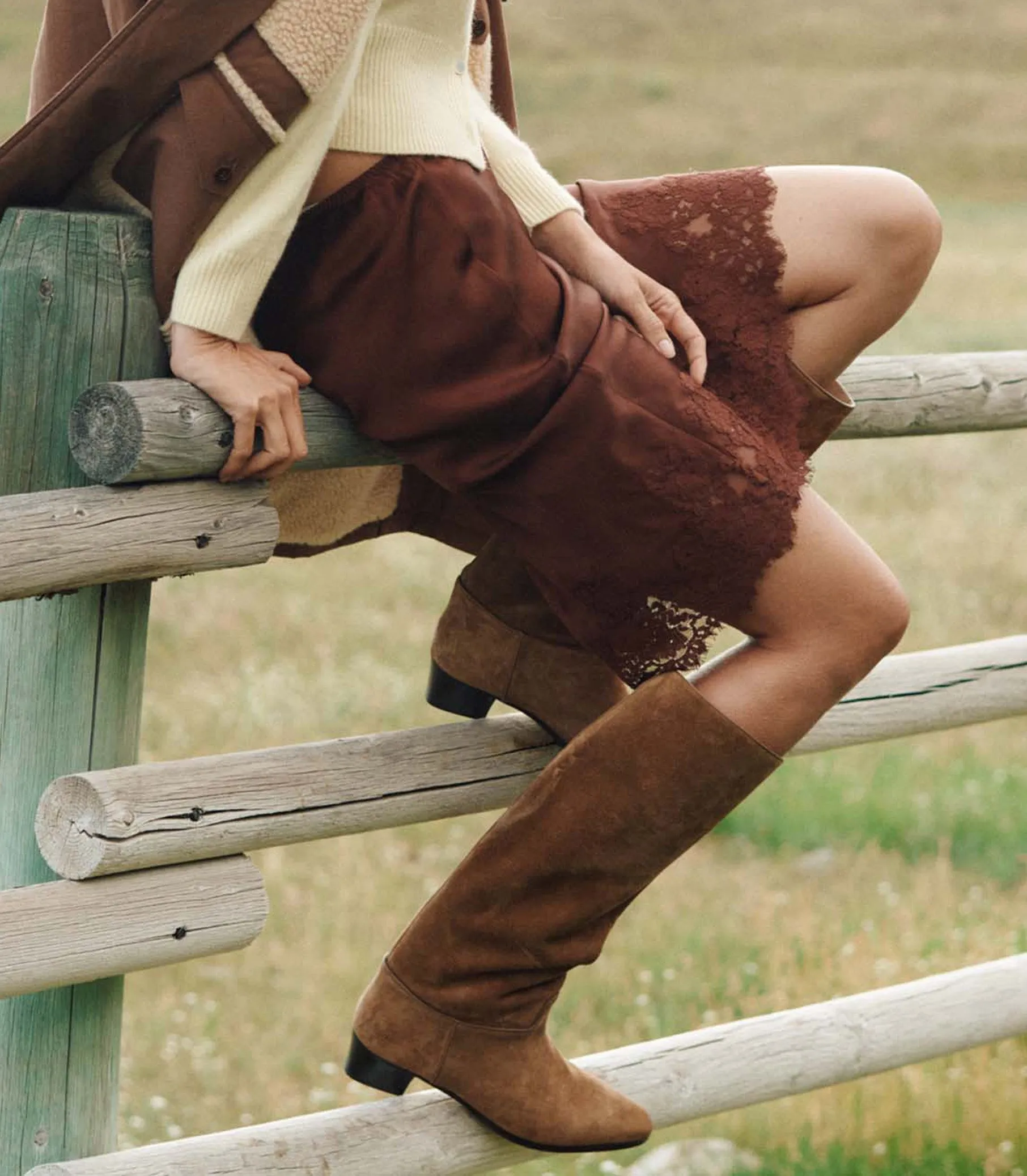 RIVIERA BOOT -- TOBACCO SUEDE sold by Doen