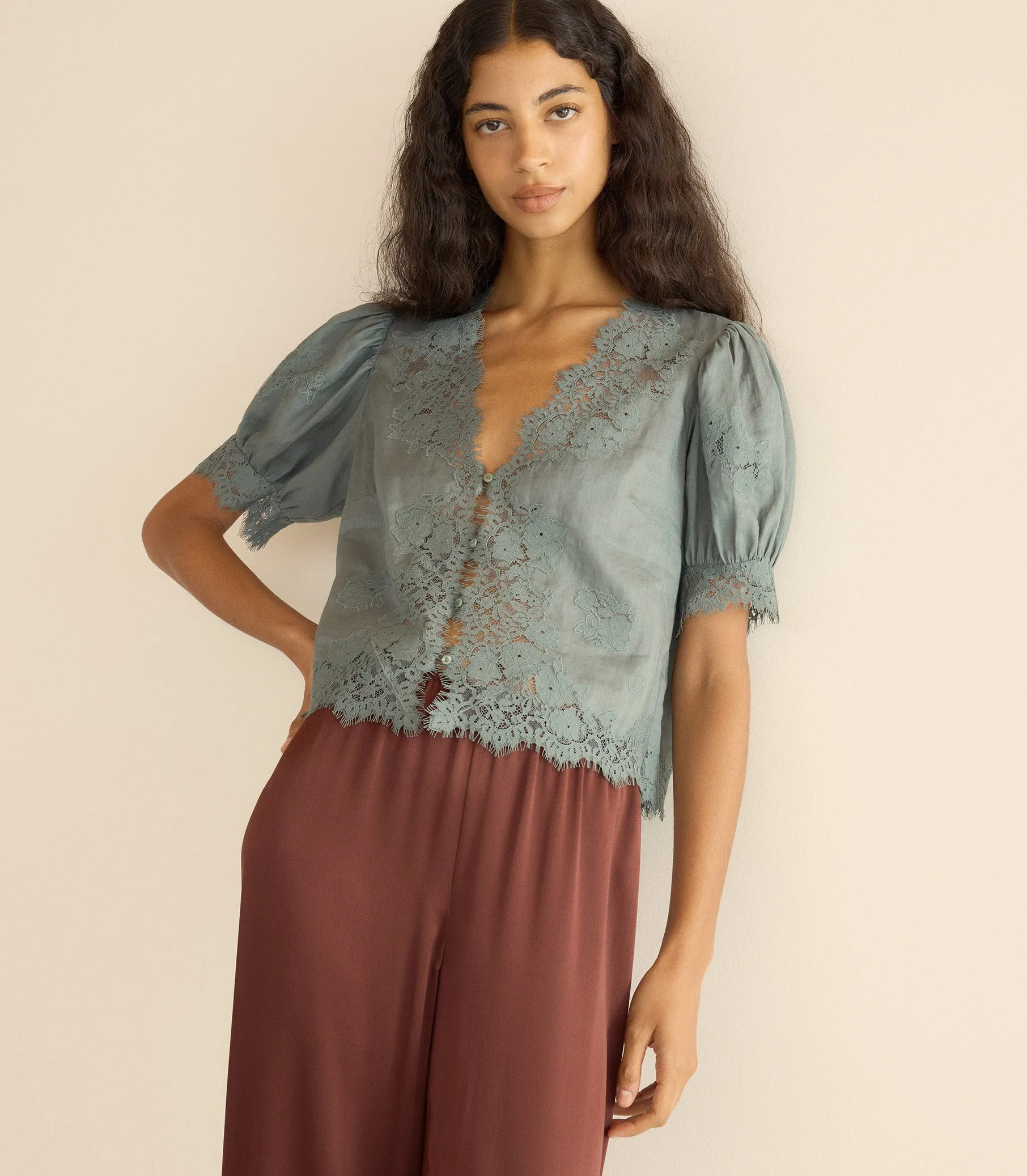IDELLA TOP -- LAGOON sold by Doen product image thumbnail 3