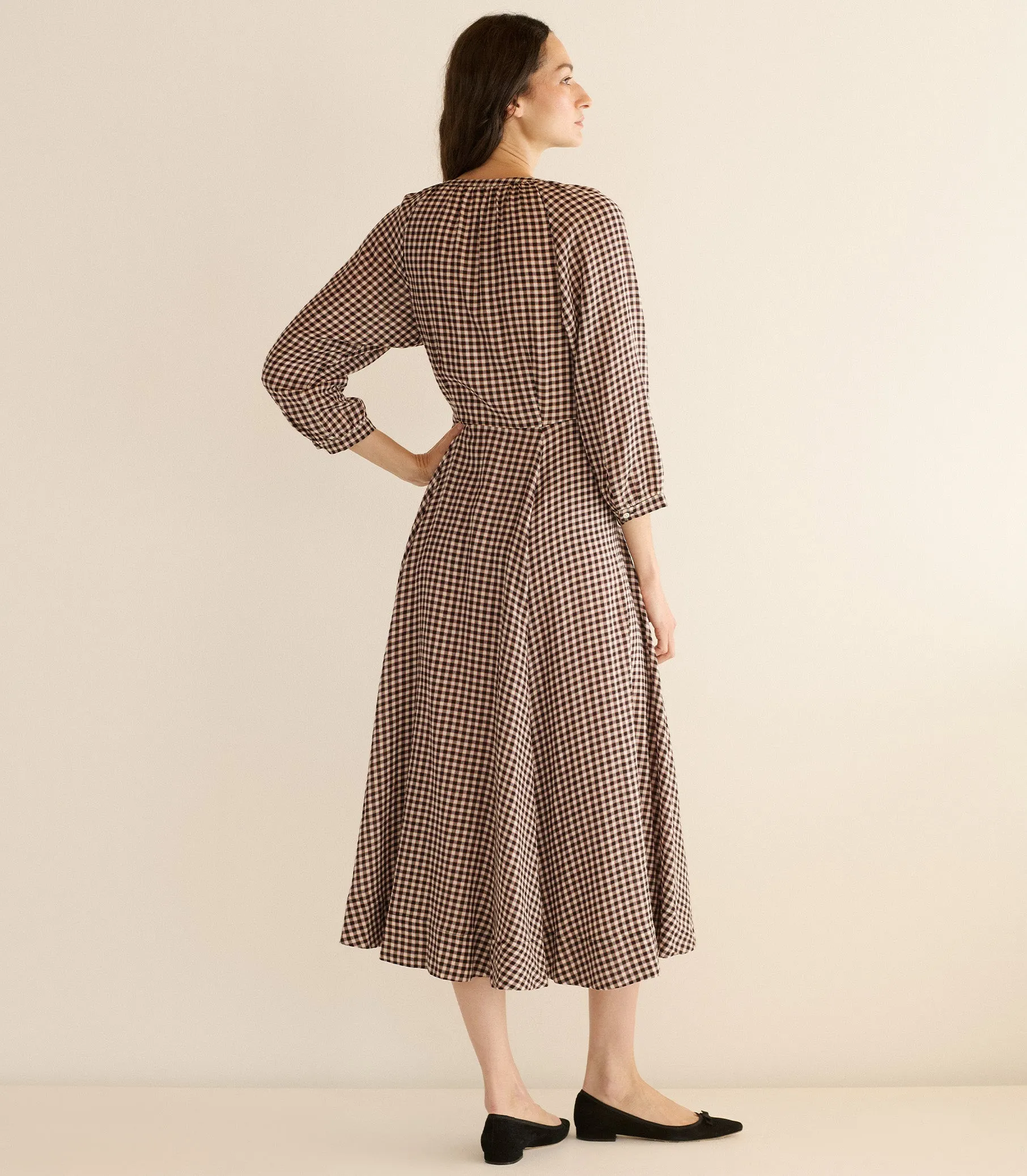 MADELAINE DRESS -- DELPHINE PLAID sold by Doen product image thumbnail 4
