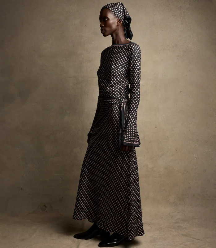 DAVINA DRESS -- CARDINALE FOULARD sold by Doen