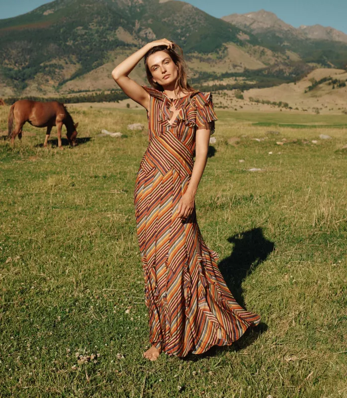 ORPHELIA DRESS -- HEDY STRIPE sold by Doen