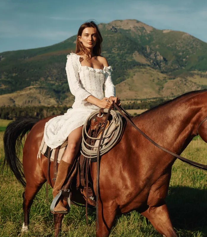 ANNELIESE DRESS -- SALT sold by Doen