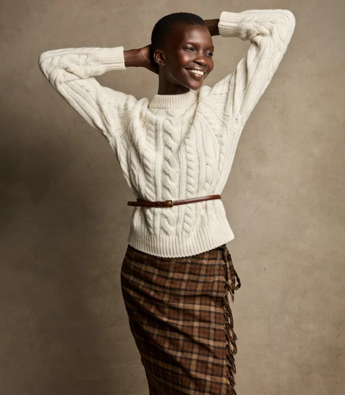 MARLOWE CASHMERE SWEATER -- IVORY sold by Doen