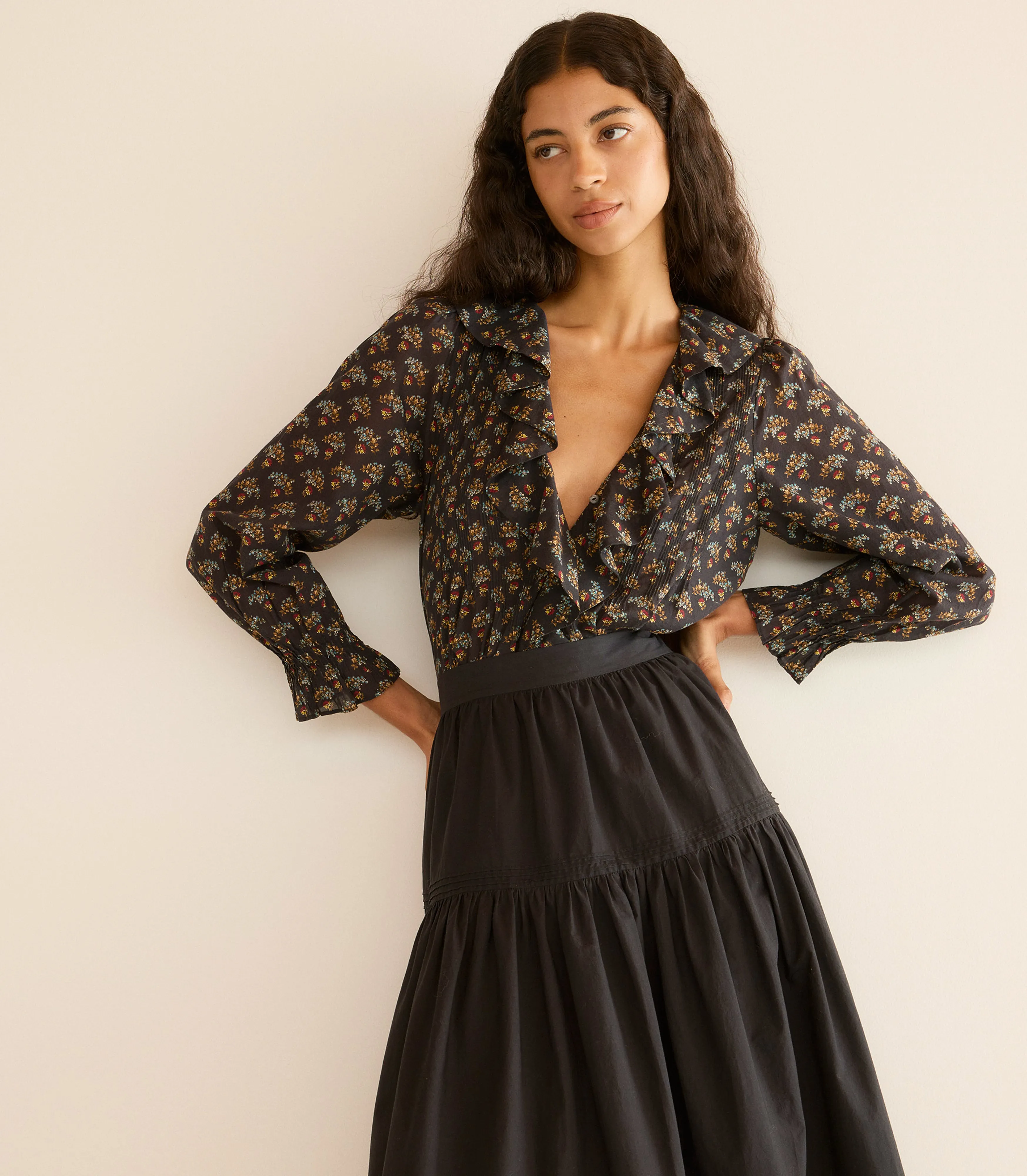 HARDY TOP -- DELPHINIUM FLORAL sold by Doen