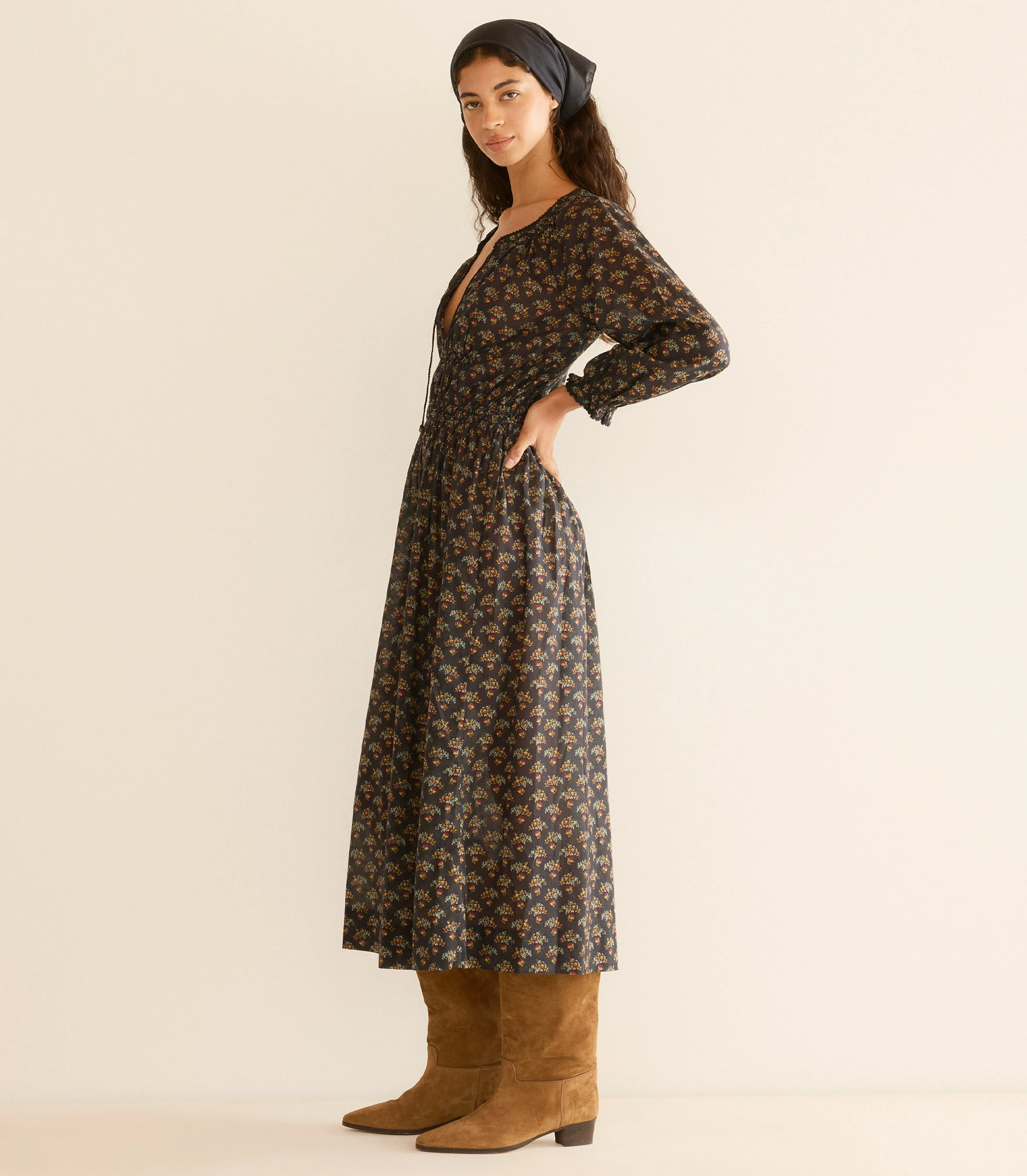 DELFINA DRESS -- DELPHINIUM FLORAL sold by Doen product image thumbnail 4