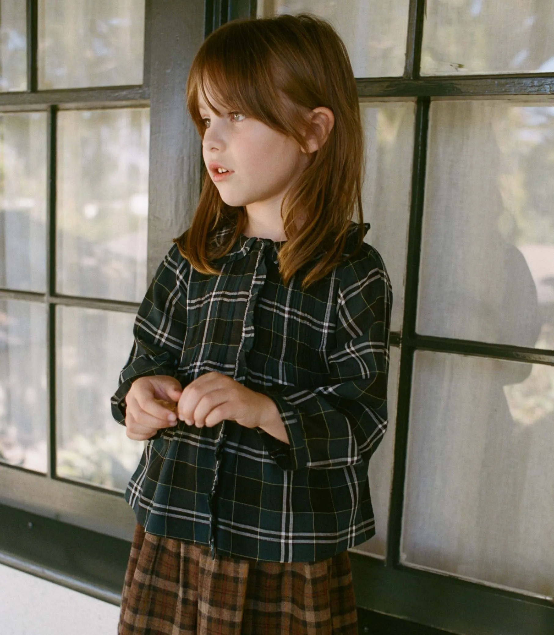 LYDIE TOP -- AMBLE PLAID sold by Doen