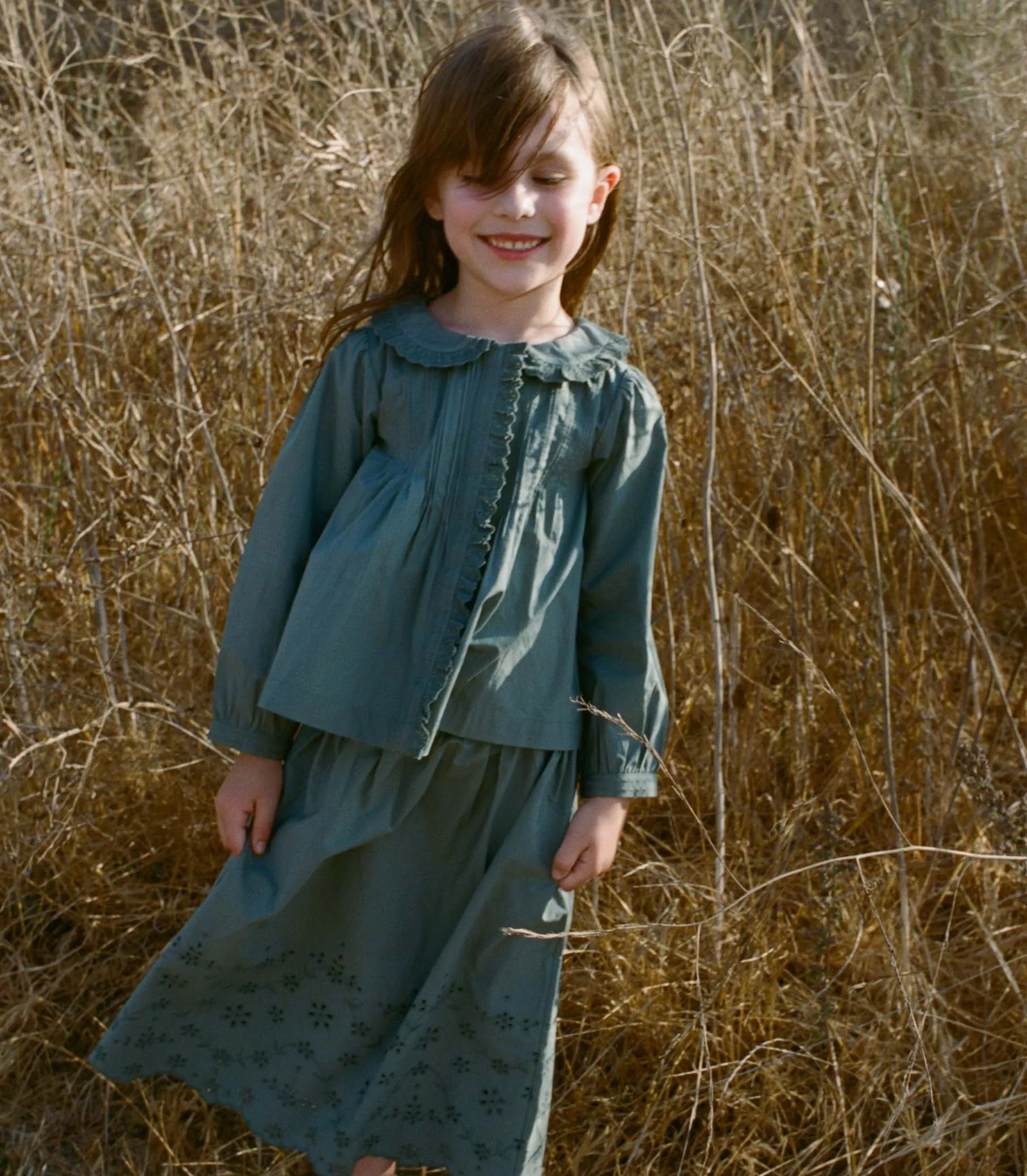 LYDIE TOP -- SOFT SPRUCE sold by Doen